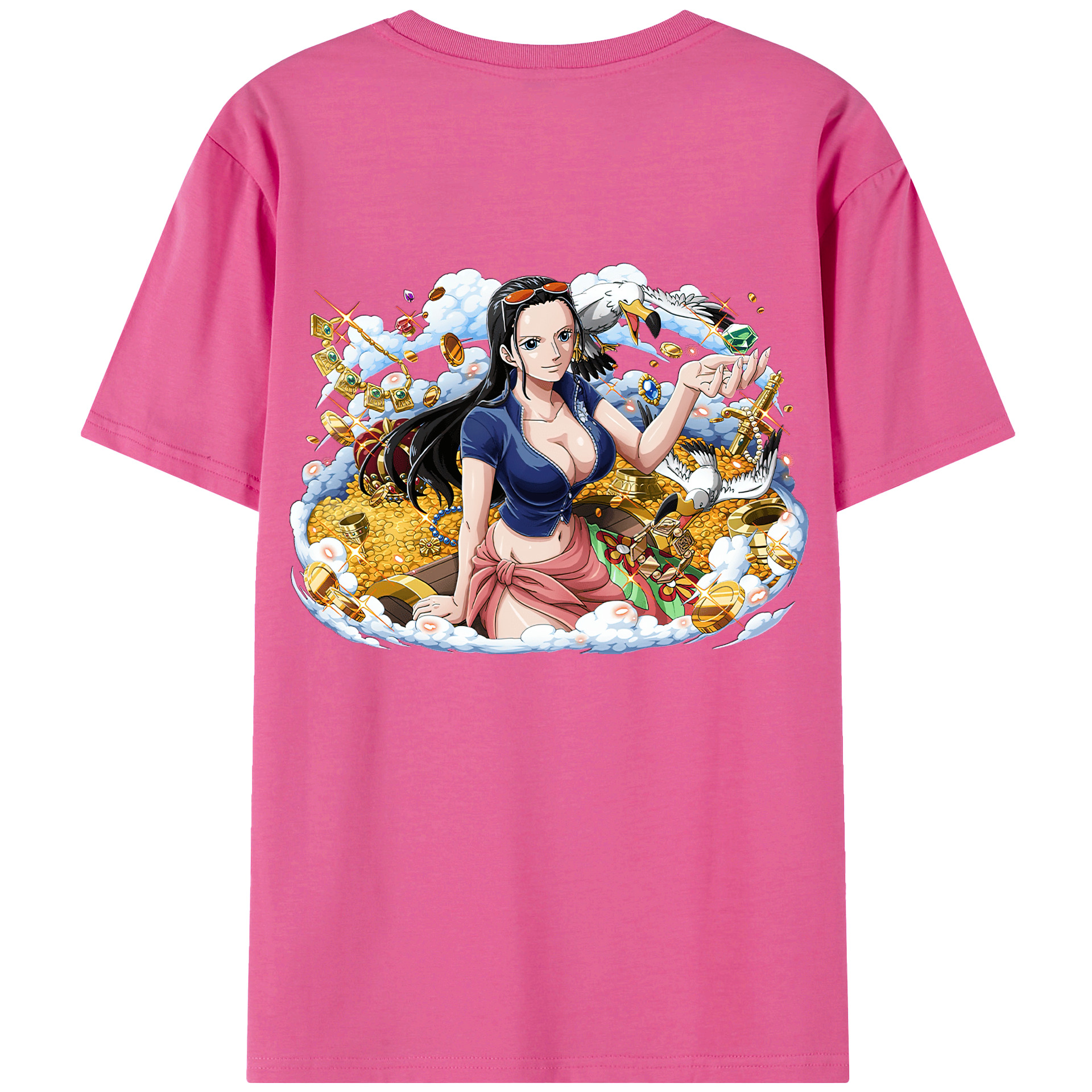 ワンピース ニコ・ロビン ONE PIECE Nico Robin レディース半袖Tシャツ(バックプリント)