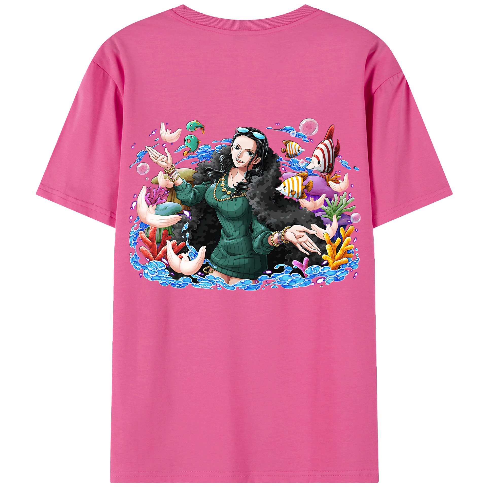 ワンピース ニコ・ロビン ONE PIECE Nico Robin レディース半袖Tシャツ(バックプリント)