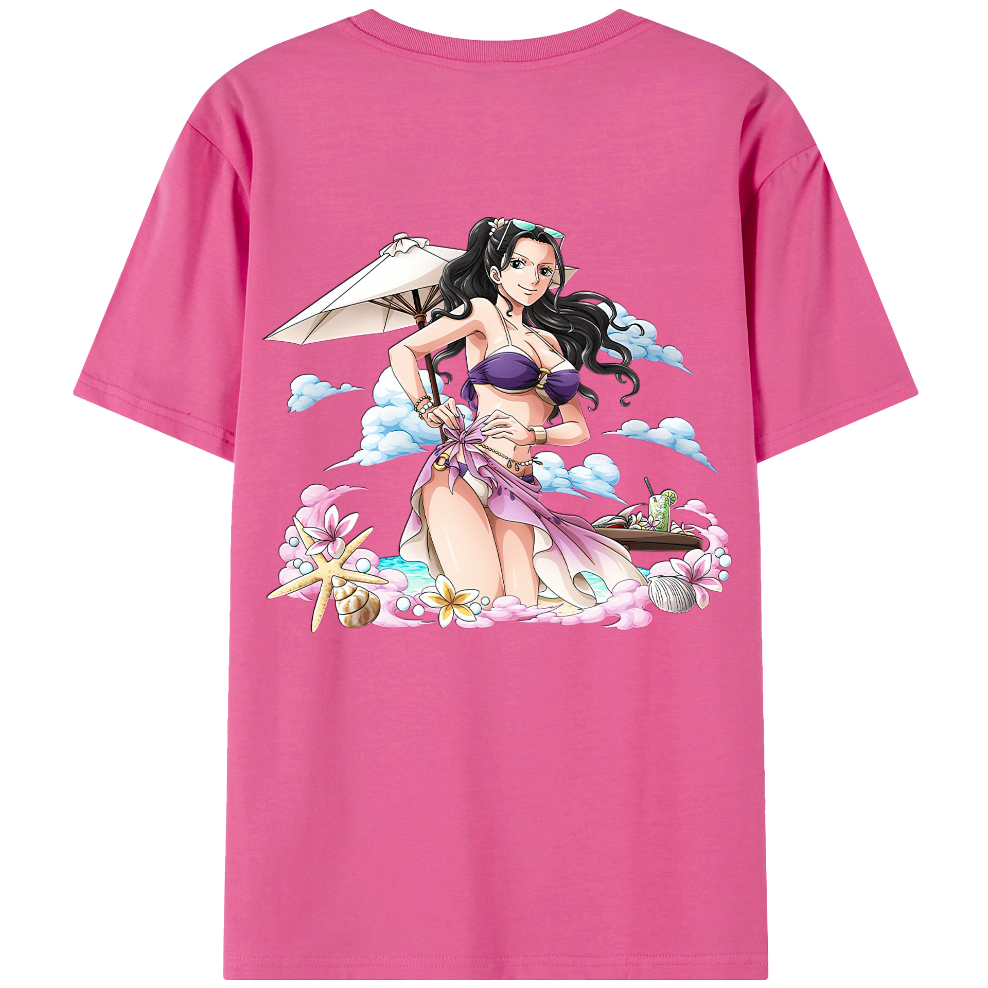 ワンピース ニコ・ロビン ONE PIECE Nico Robin レディース半袖Tシャツ(バックプリント)
