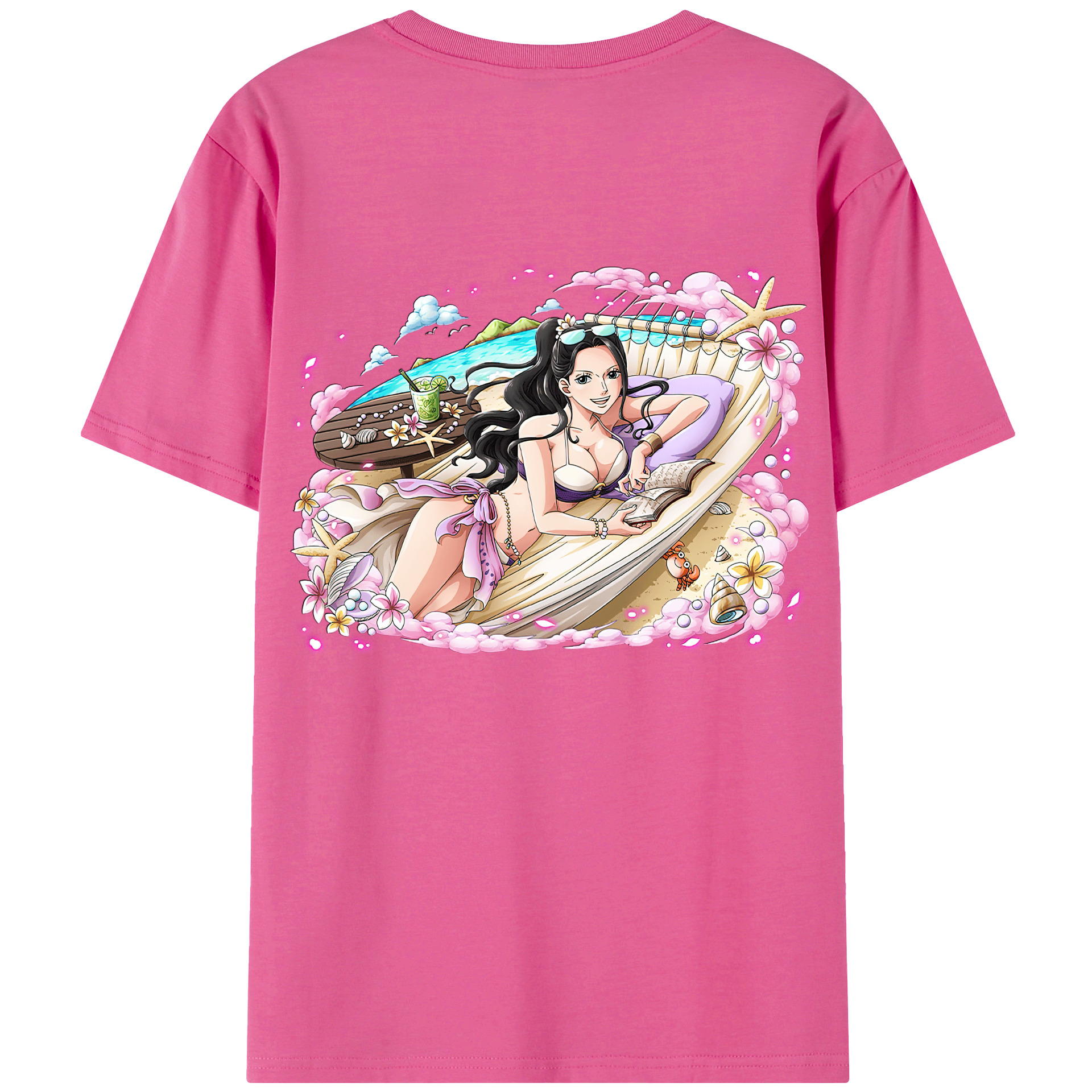 ワンピース ニコ・ロビン ONE PIECE Nico Robin レディース半袖Tシャツ(バックプリント)