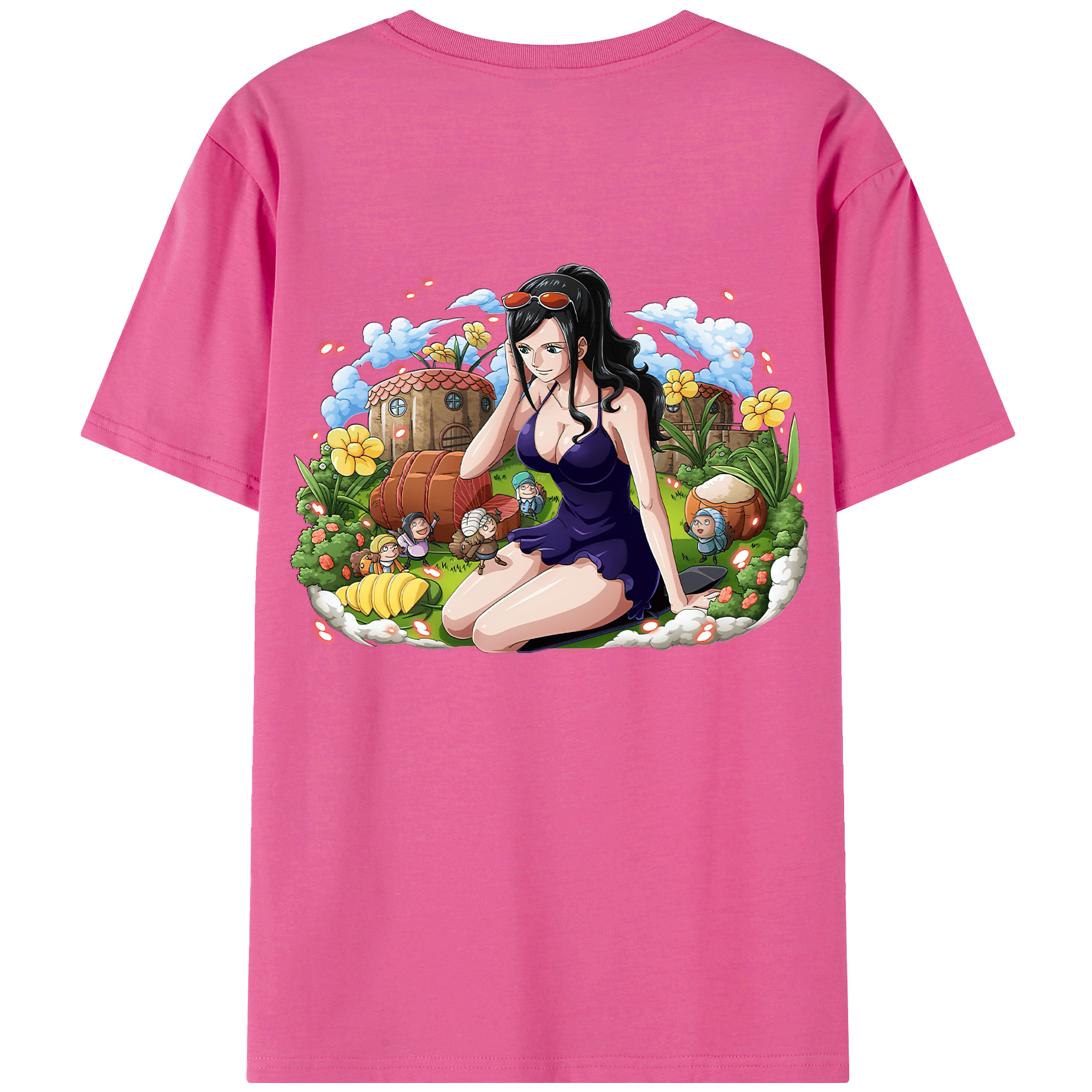 ワンピース ニコ・ロビン ONE PIECE Nico Robin レディース半袖Tシャツ(バックプリント)