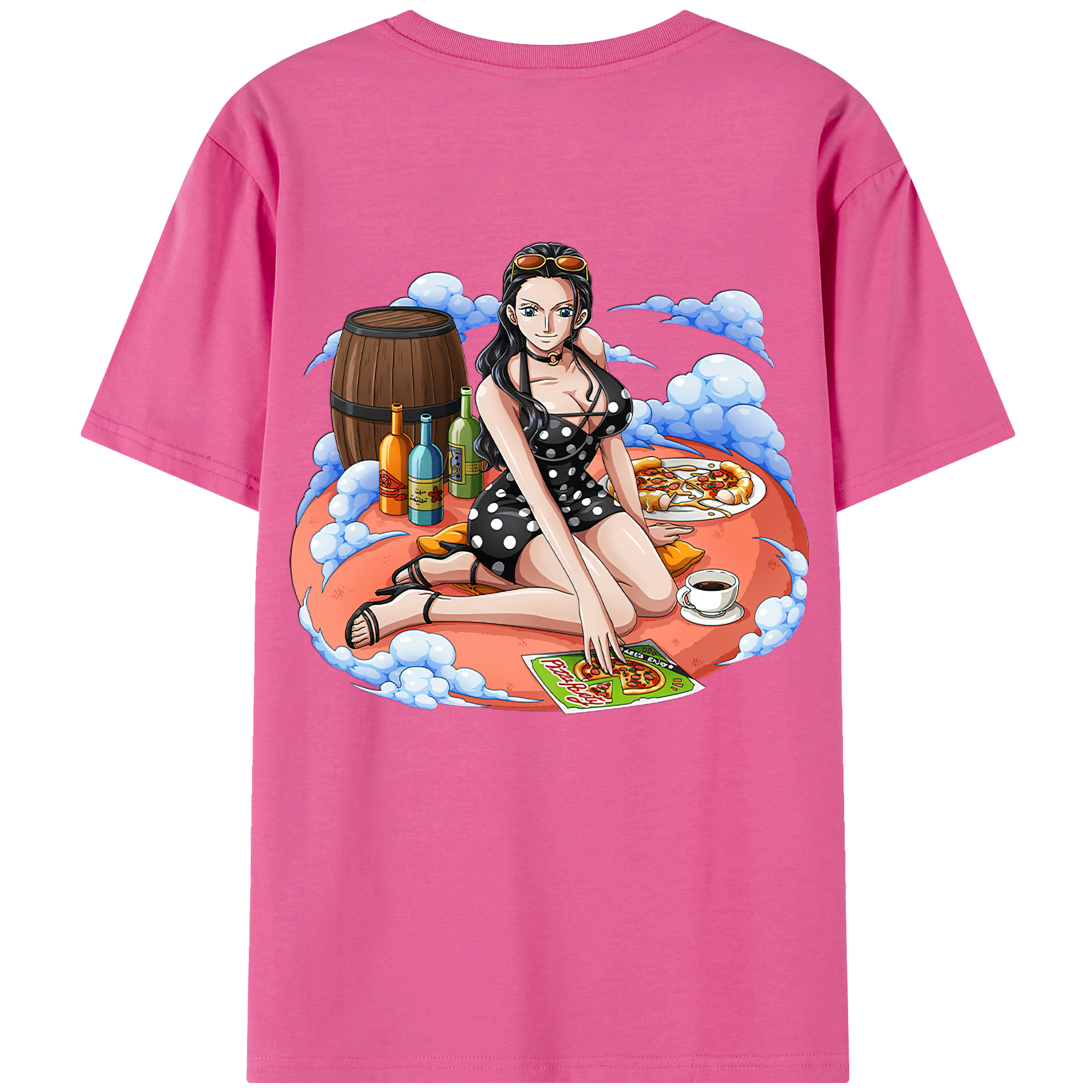 ワンピース ニコ・ロビン ONE PIECE Nico Robin レディース半袖Tシャツ(バックプリント)