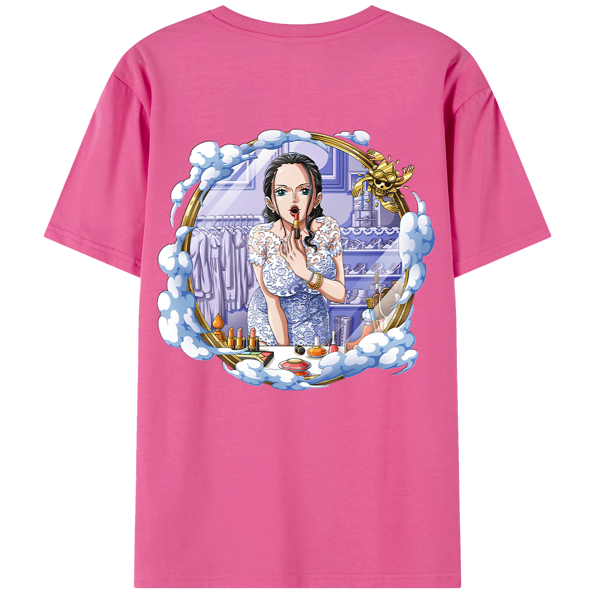 ワンピース ニコ・ロビン ONE PIECE Nico Robin レディース半袖Tシャツ(バックプリント)