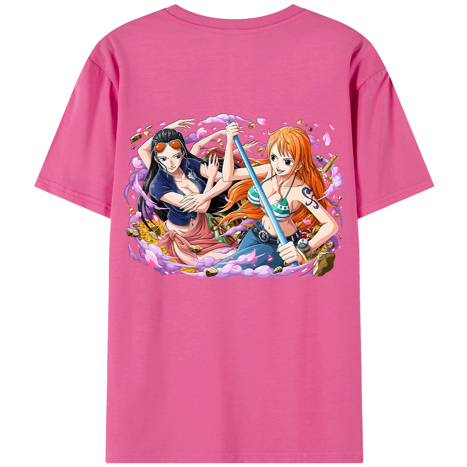 ワンピース ニコ・ロビン ONE PIECE Nico Robin レディース半袖Tシャツ(バックプリント)