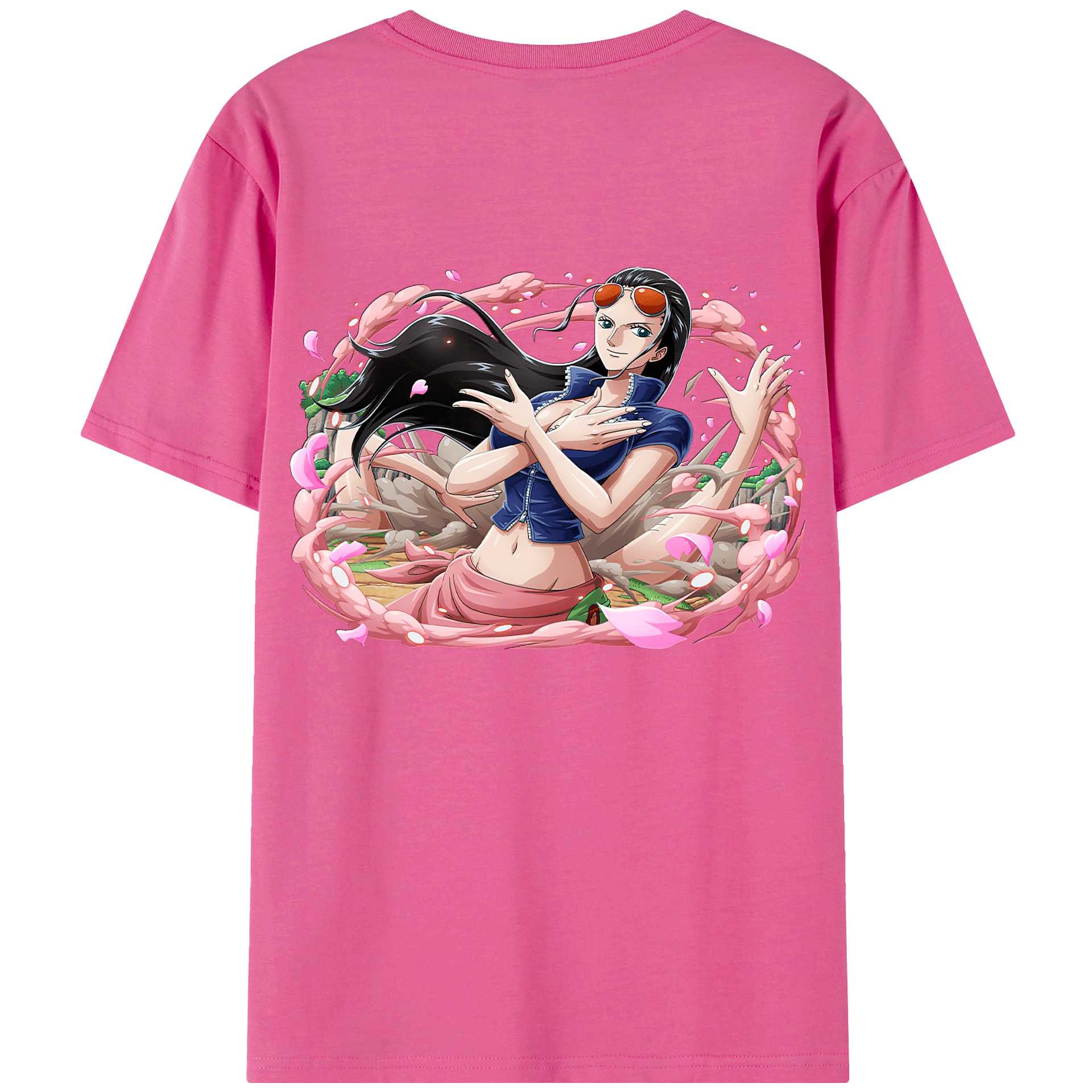 ワンピース ニコ・ロビン ONE PIECE Nico Robin レディース半袖Tシャツ(バックプリント)