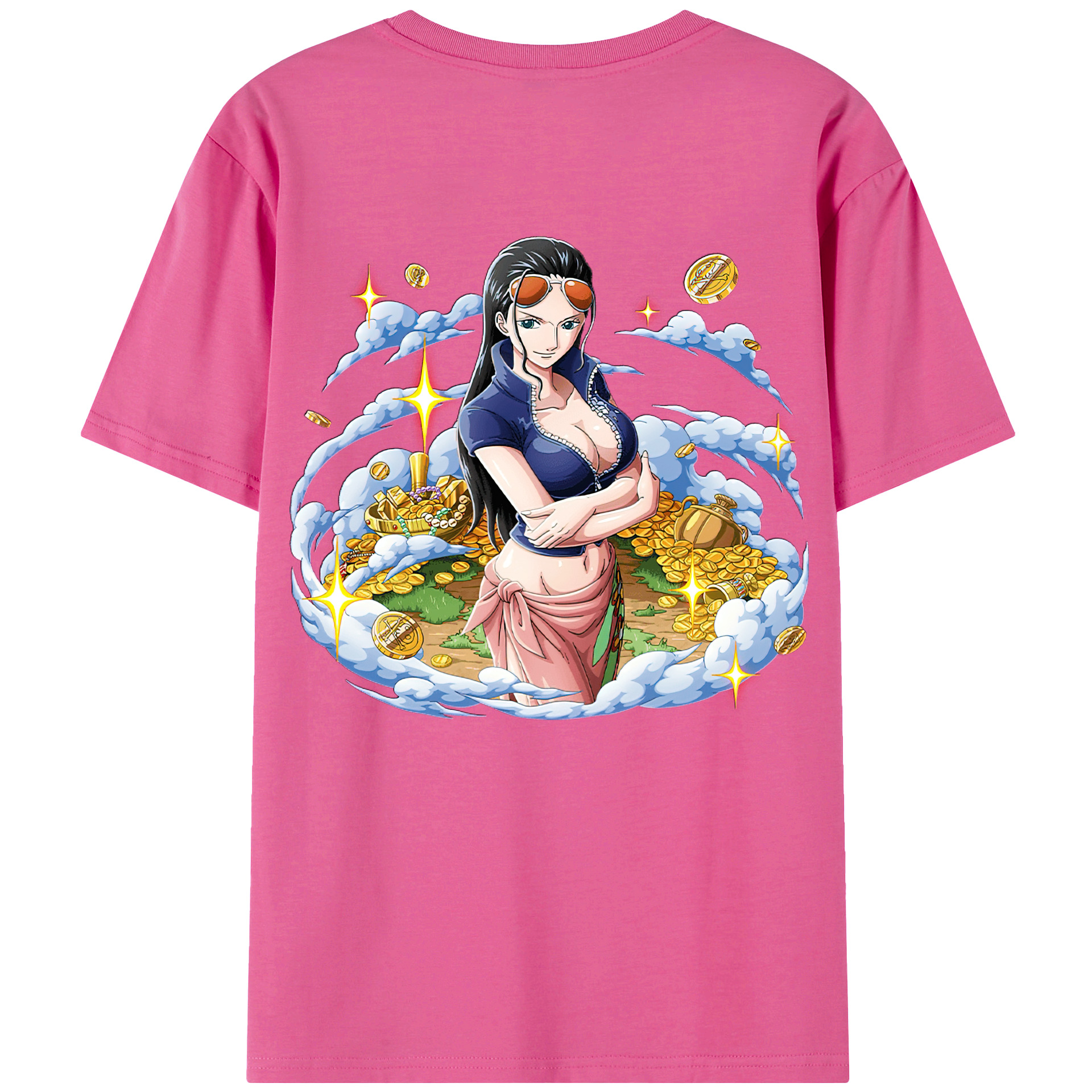 ワンピース ニコ・ロビン ONE PIECE Nico Robin レディース半袖Tシャツ(バックプリント)