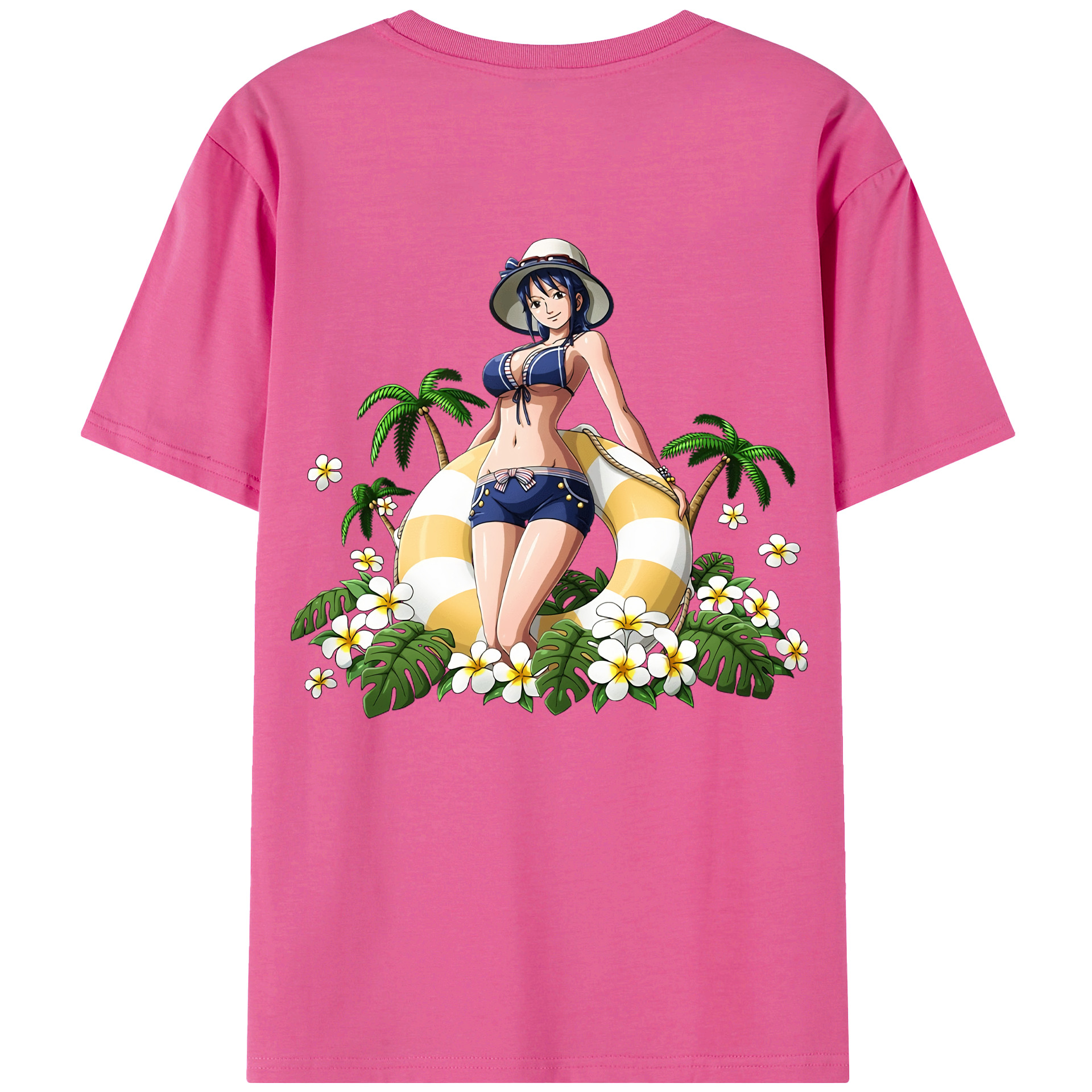ワンピース ニコ・ロビン ONE PIECE Nico Robin レディース半袖Tシャツ(バックプリント)