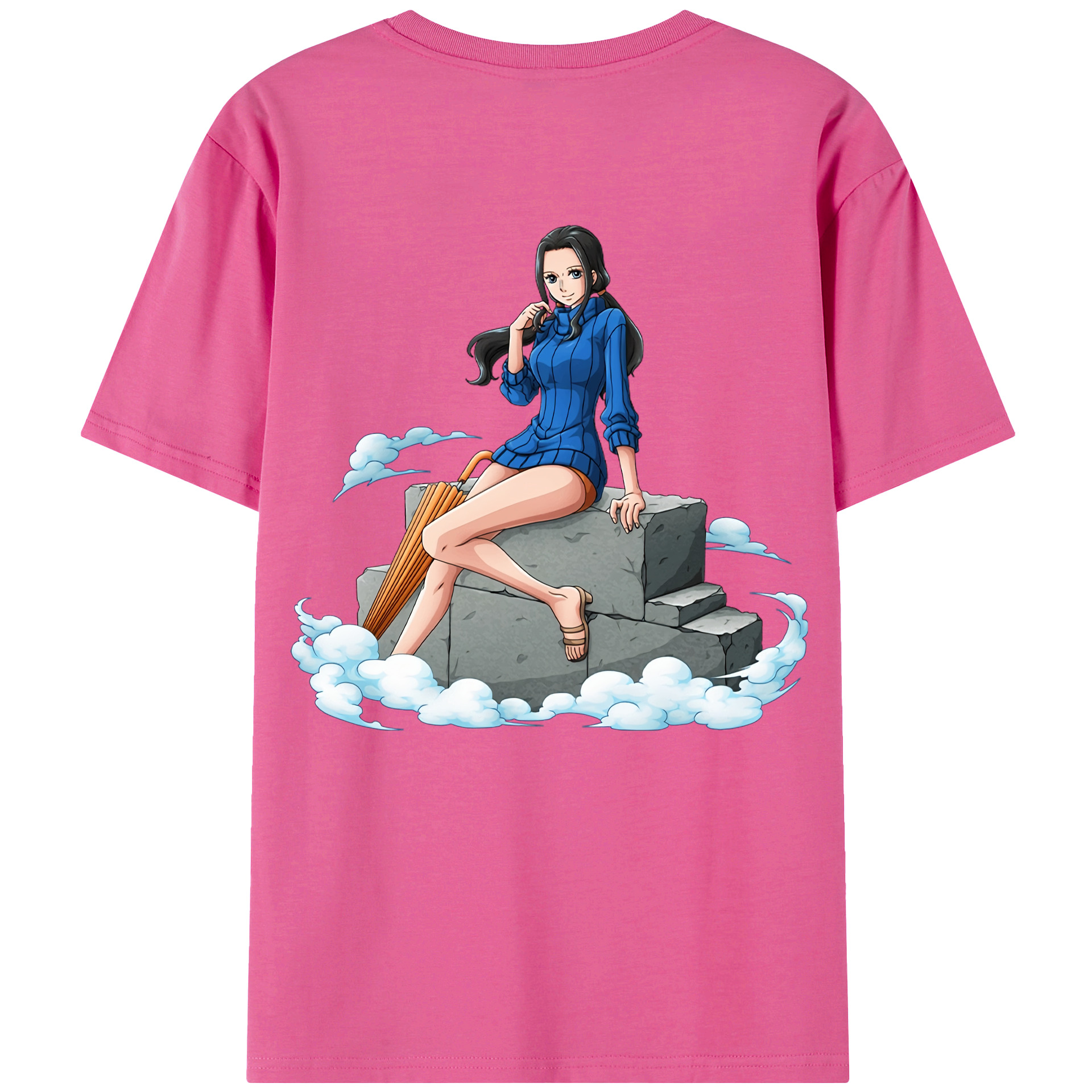 ワンピース ニコ・ロビン ONE PIECE Nico Robin レディース半袖Tシャツ(バックプリント)