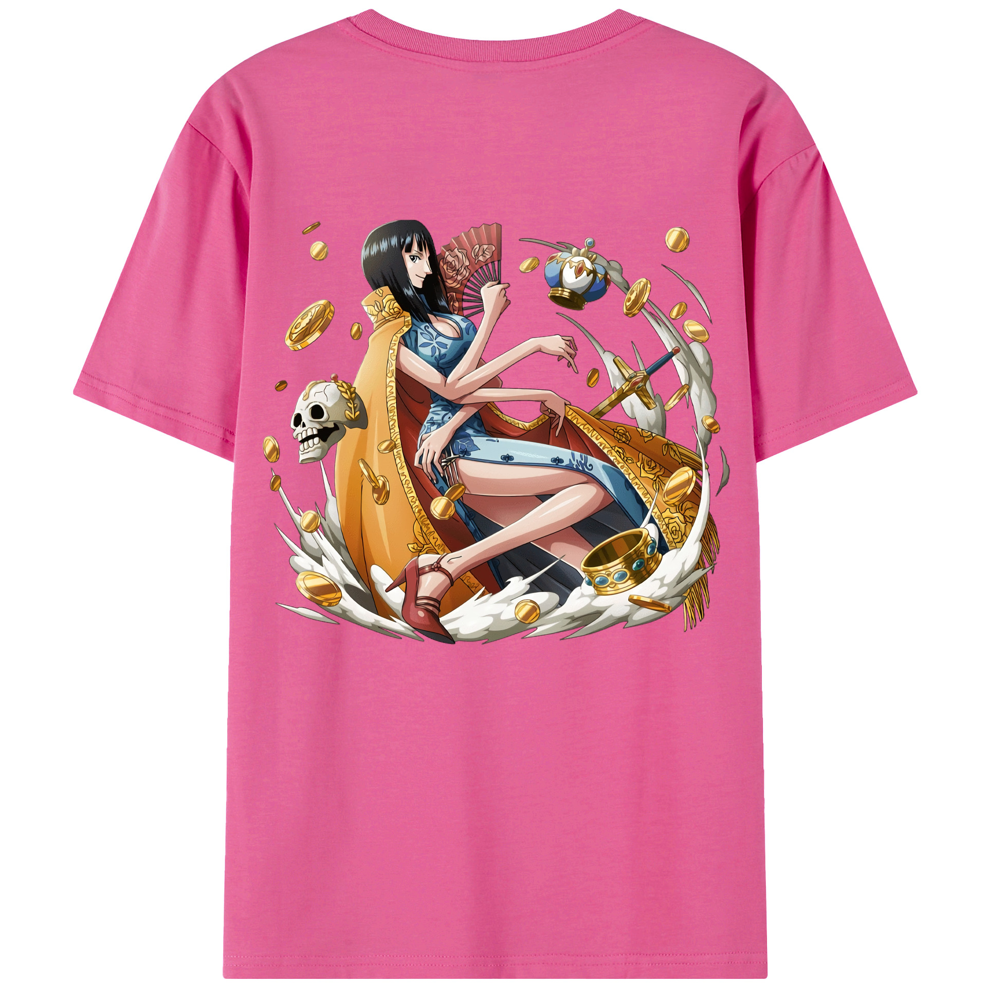 ワンピース ニコ・ロビン ONE PIECE Nico Robin レディース半袖Tシャツ(バックプリント)