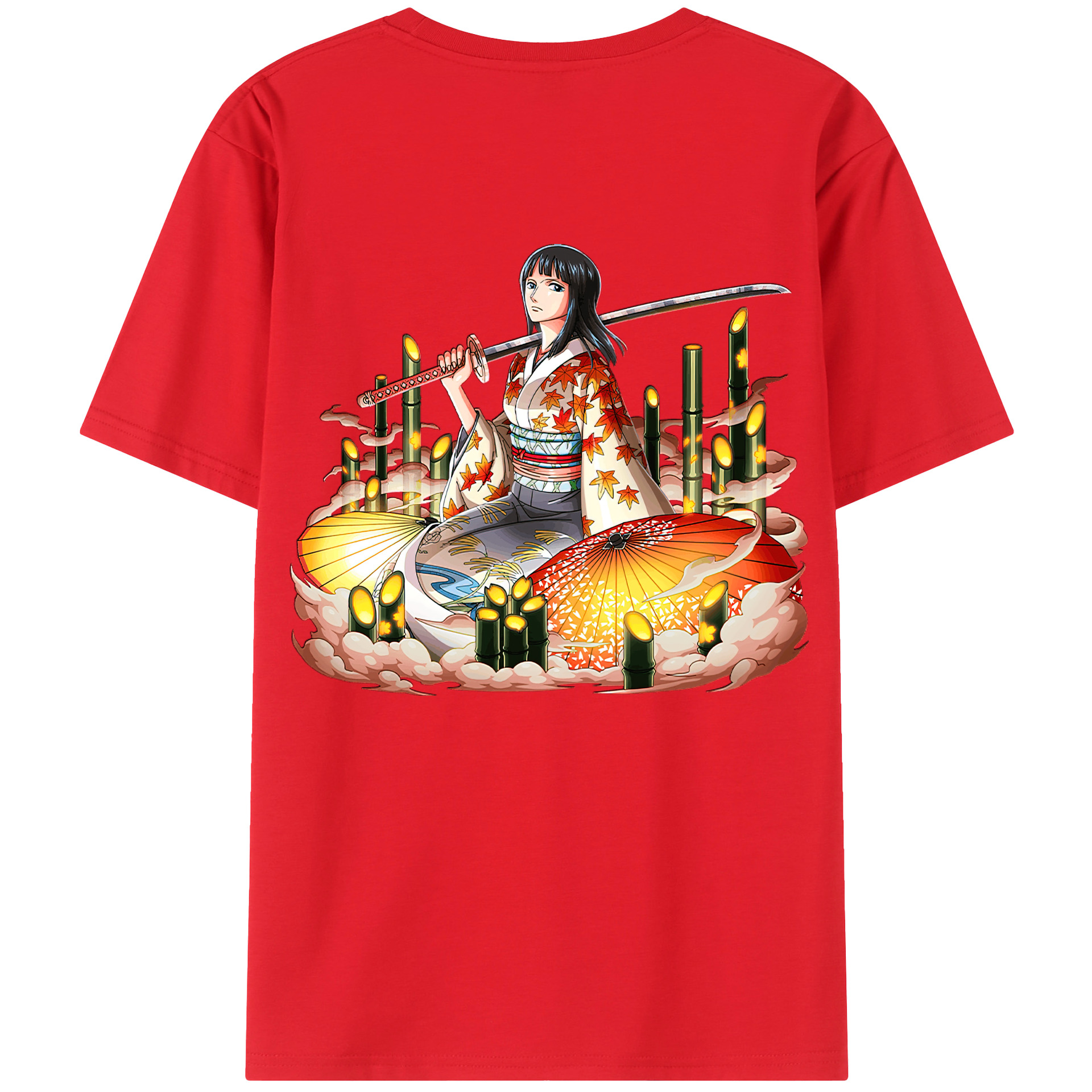 ワンピース ニコ・ロビン ONE PIECE Nico Robin レディース半袖Tシャツ(バックプリント)