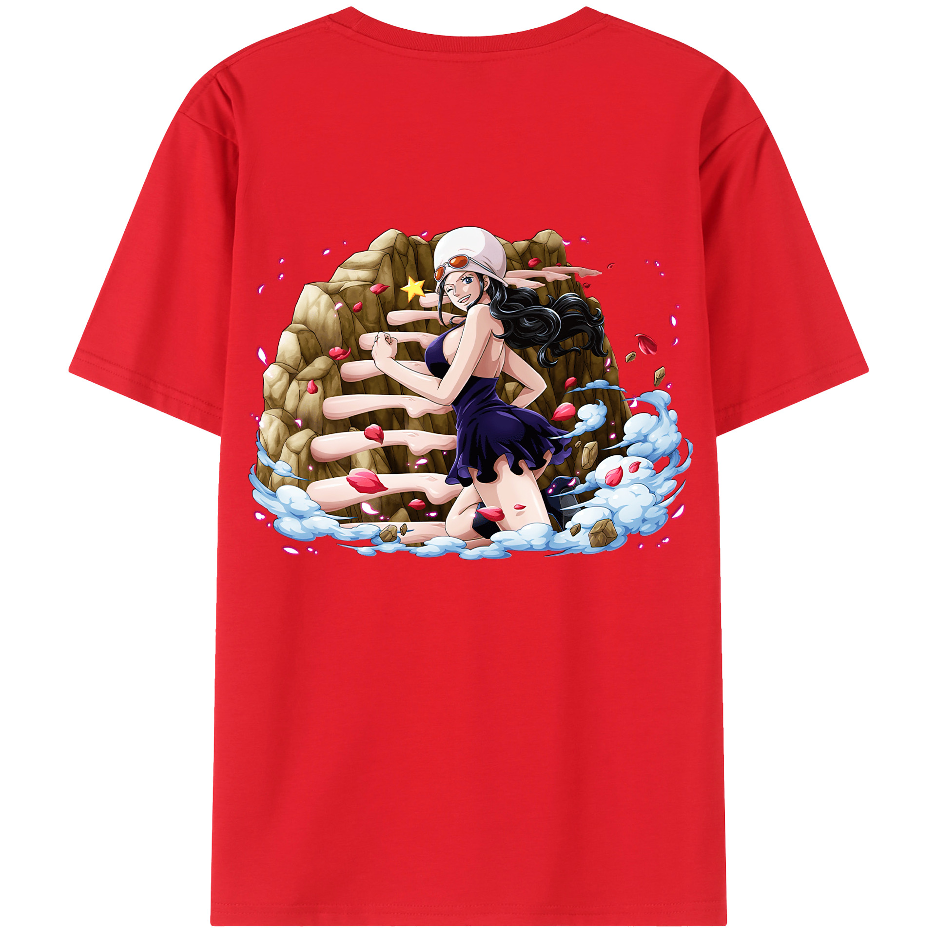 ワンピース ニコ・ロビン ONE PIECE Nico Robin レディース半袖Tシャツ(バックプリント)