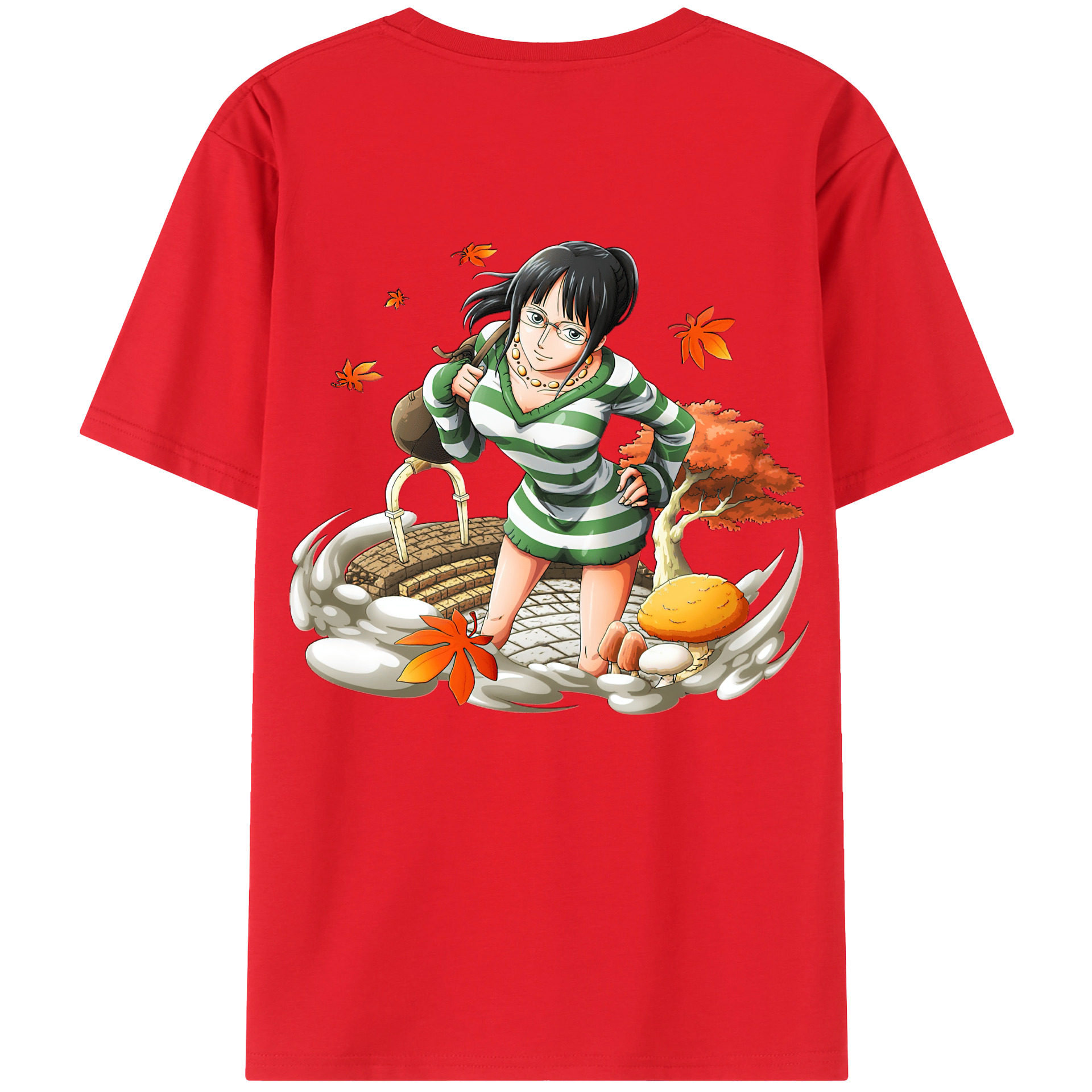 ワンピース ニコ・ロビン ONE PIECE Nico Robin レディース半袖Tシャツ(バックプリント)