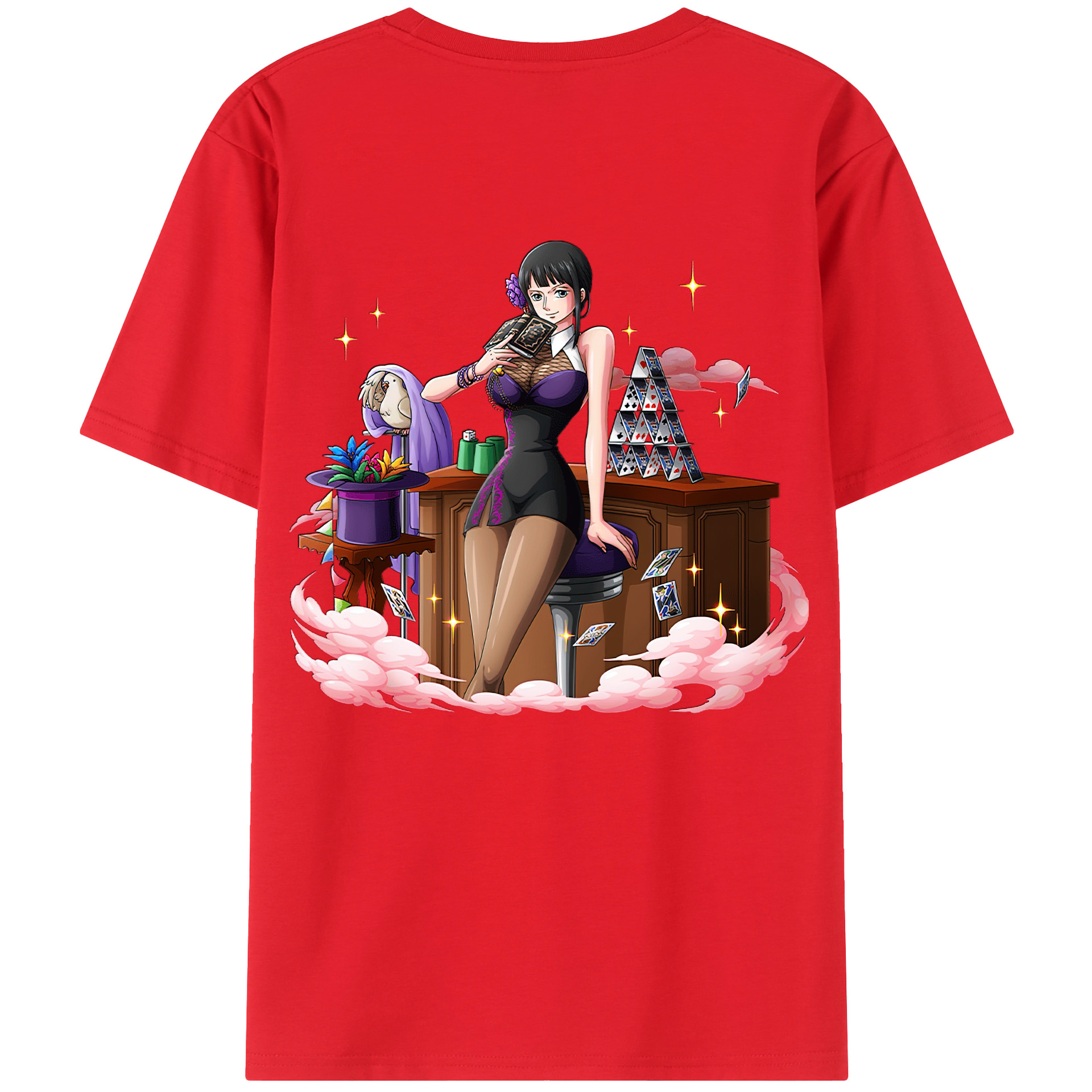 ワンピース ニコ・ロビン ONE PIECE Nico Robin レディース半袖Tシャツ(バックプリント)
