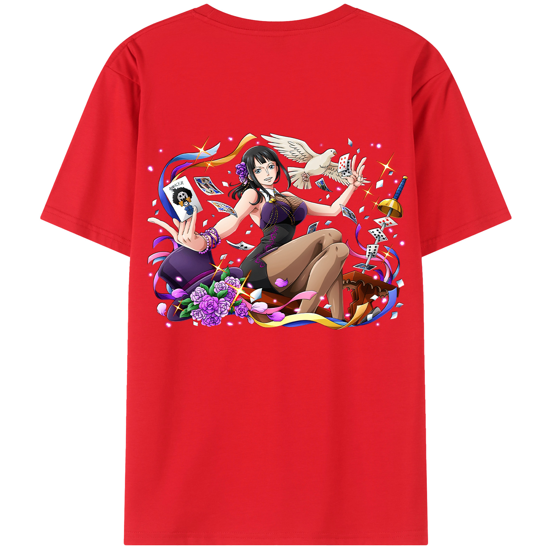 ワンピース ニコ・ロビン ONE PIECE Nico Robin レディース半袖Tシャツ(バックプリント)
