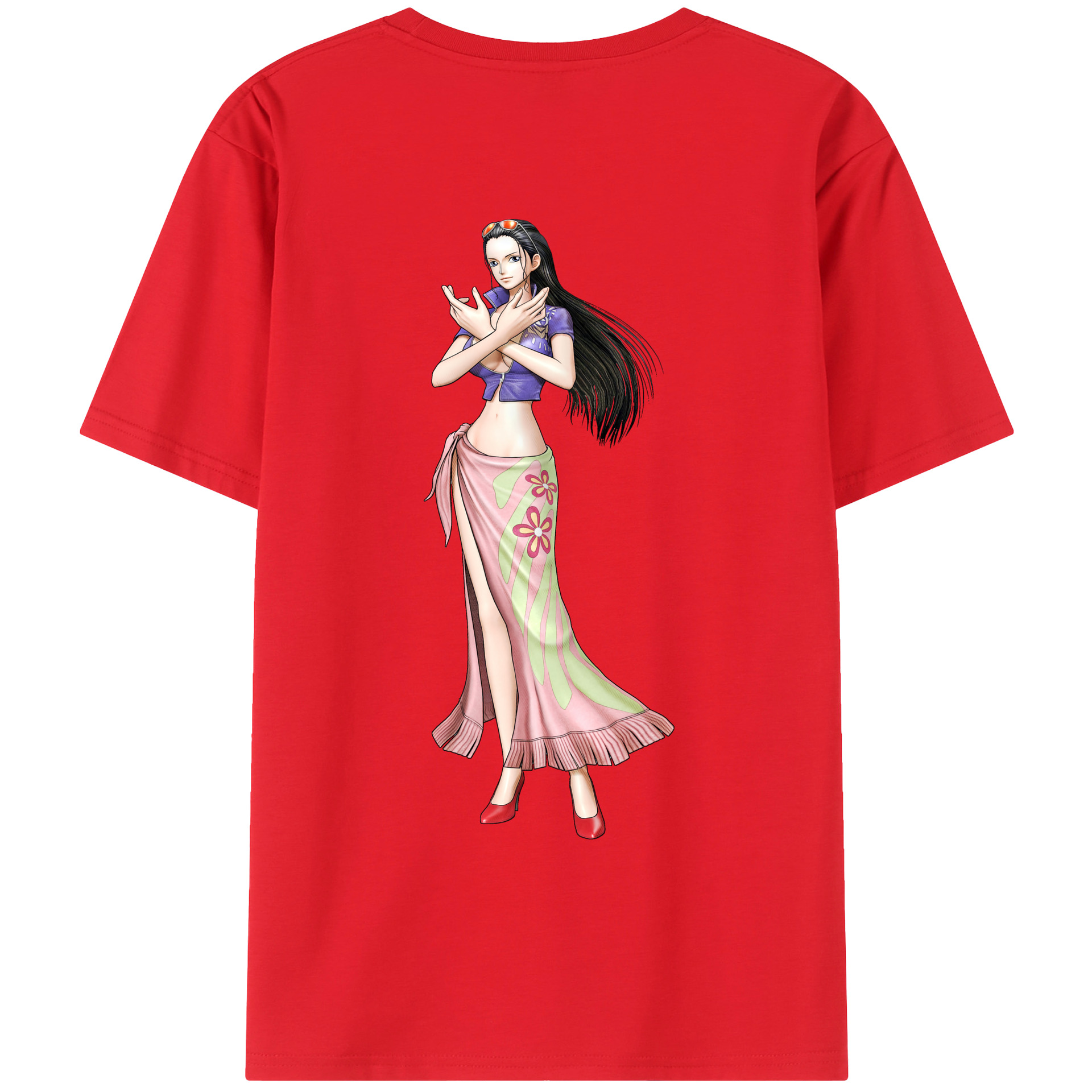 ワンピース ニコ・ロビン ONE PIECE Nico Robin レディース半袖Tシャツ(バックプリント)