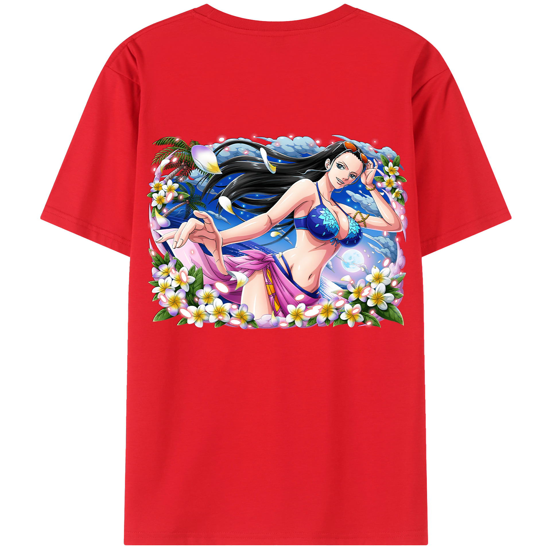ワンピース ニコ・ロビン ONE PIECE Nico Robin レディース半袖Tシャツ(バックプリント)