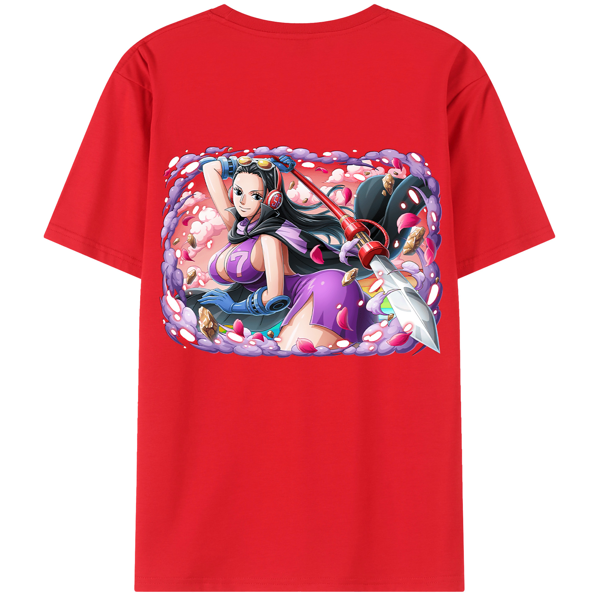 ワンピース ニコ・ロビン ONE PIECE Nico Robin レディース半袖Tシャツ(バックプリント)