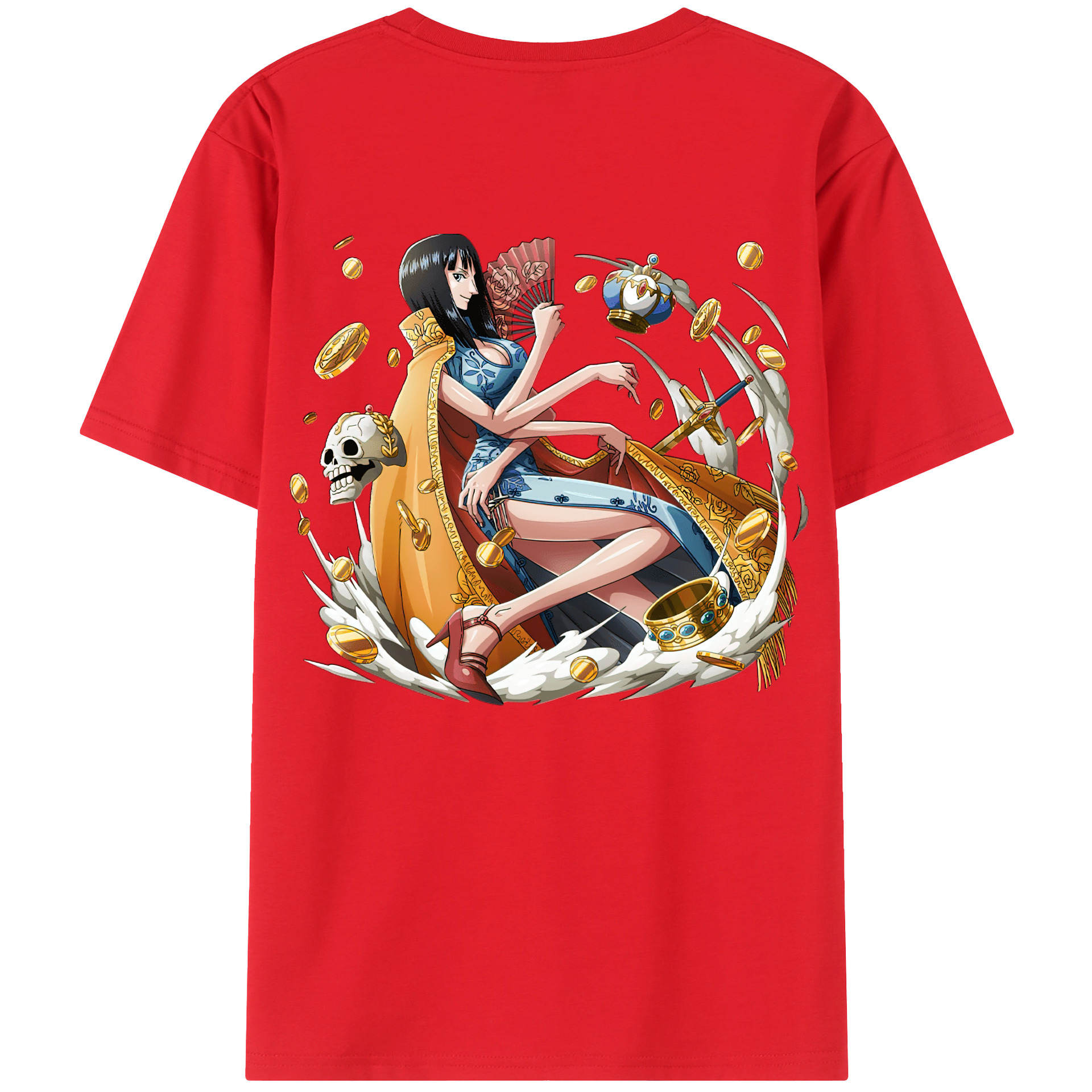 ワンピース ニコ・ロビン ONE PIECE Nico Robin レディース半袖Tシャツ(バックプリント)