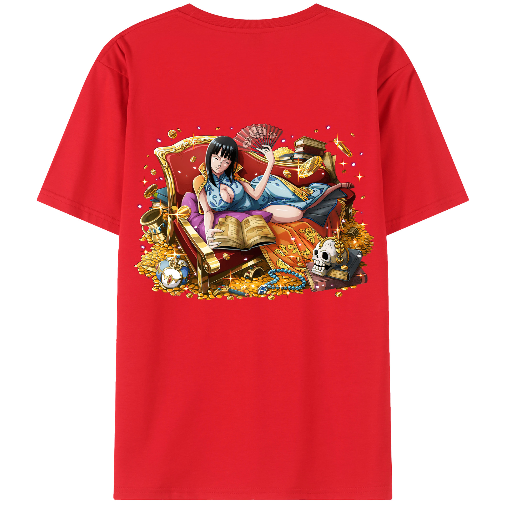 ワンピース ニコ・ロビン ONE PIECE Nico Robin レディース半袖Tシャツ(バックプリント)