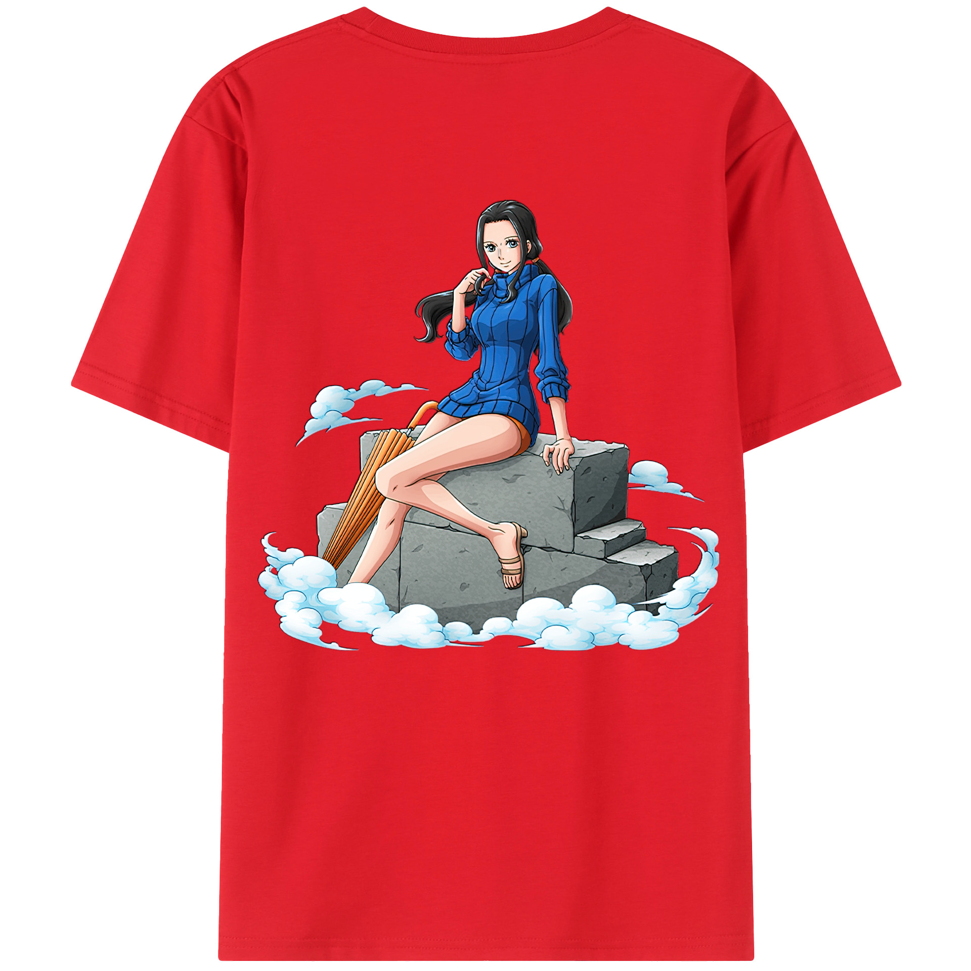 ワンピース ニコ・ロビン ONE PIECE Nico Robin レディース半袖Tシャツ(バックプリント)