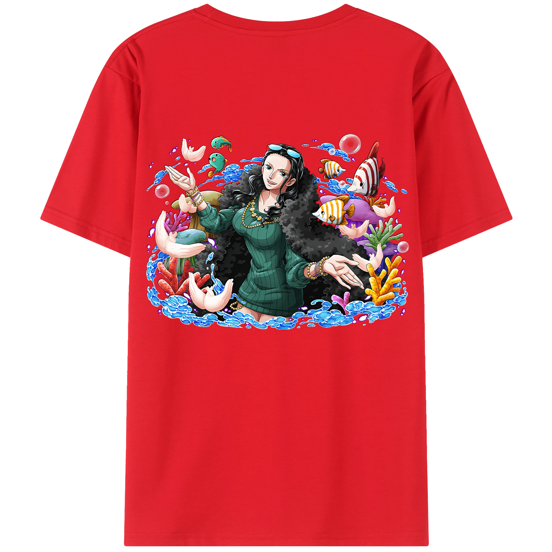 ワンピース ニコ・ロビン ONE PIECE Nico Robin レディース半袖Tシャツ(バックプリント)
