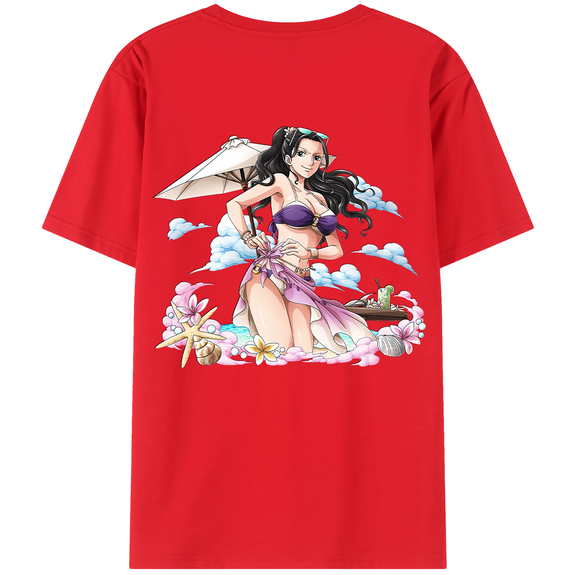ワンピース ニコ・ロビン ONE PIECE Nico Robin レディース半袖Tシャツ(バックプリント)