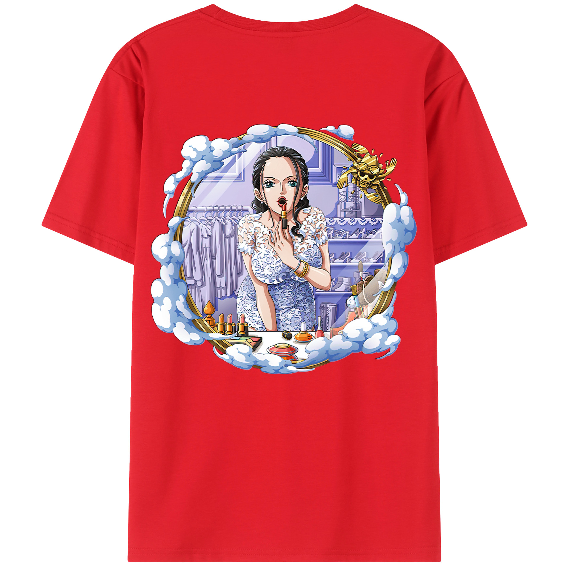 ワンピース ニコ・ロビン ONE PIECE Nico Robin レディース半袖Tシャツ(バックプリント)