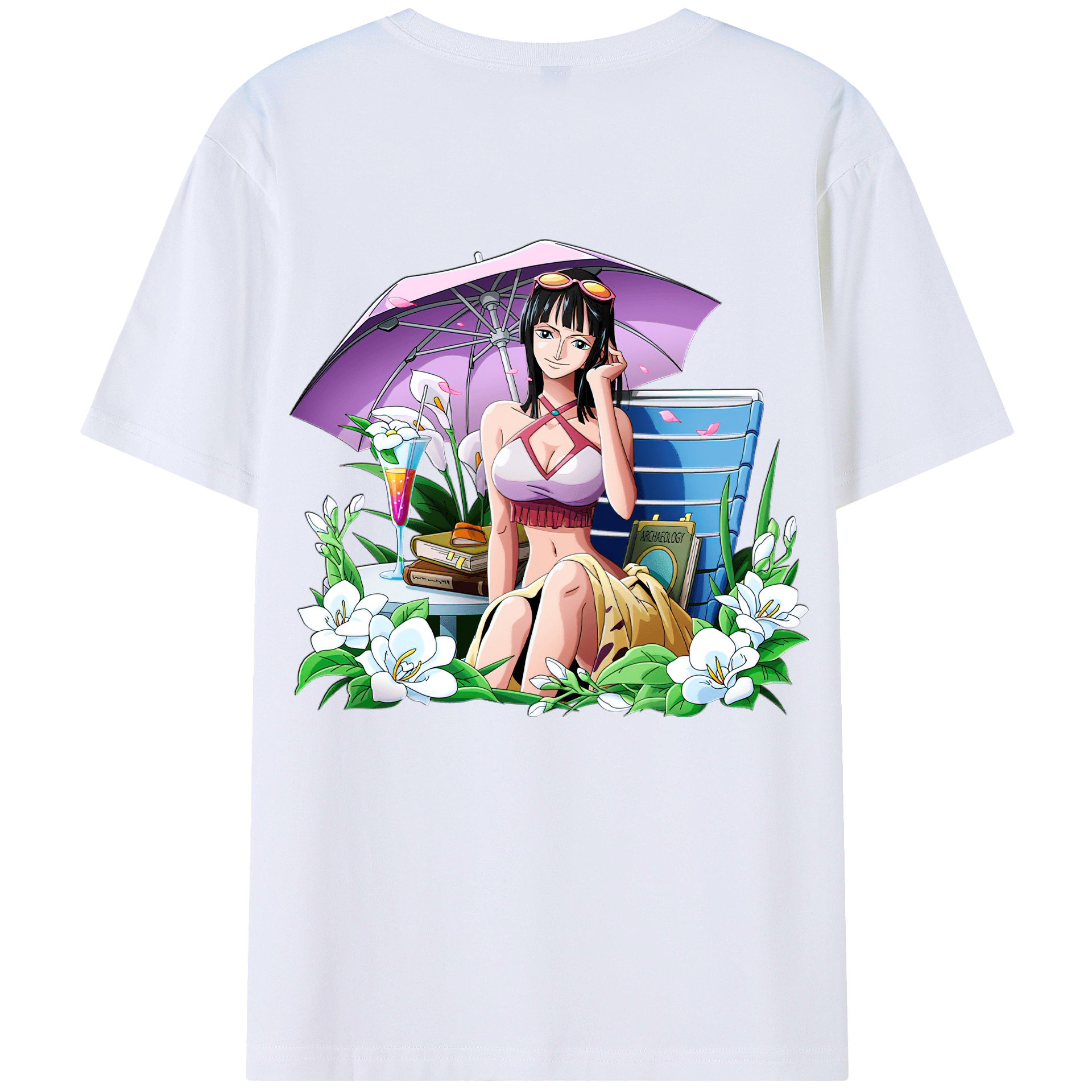 （画像用） ワンピース ニコ・ロビン ONE PIECE Nico Robin レディース半袖Tシャツ(バックプリント)