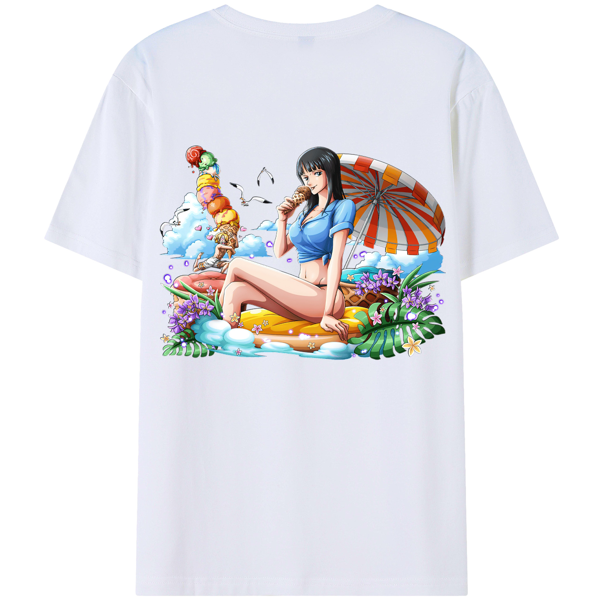 （画像用） ワンピース ニコ・ロビン ONE PIECE Nico Robin レディース半袖Tシャツ(バックプリント)