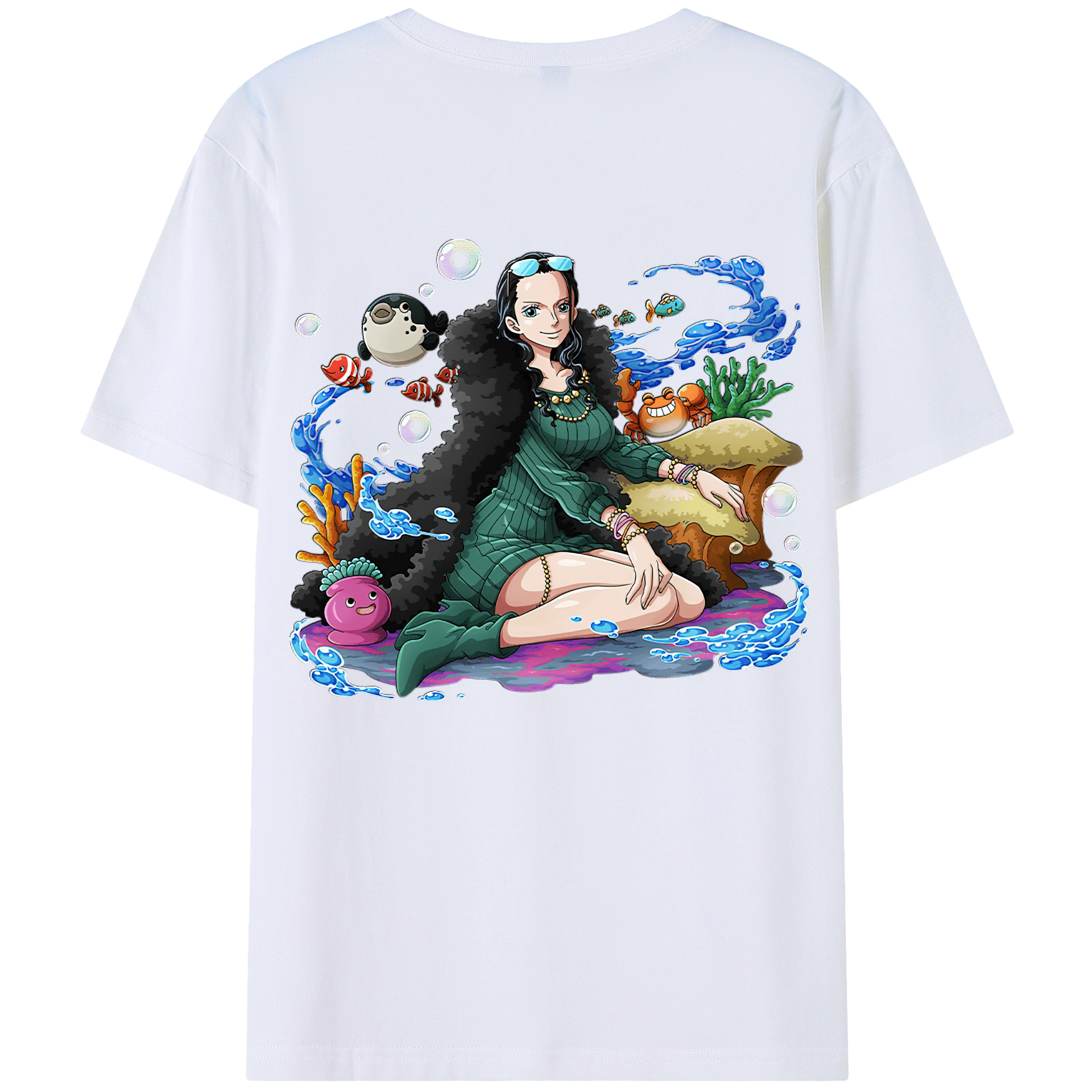 （画像用） ワンピース ニコ・ロビン ONE PIECE Nico Robin レディース半袖Tシャツ(バックプリント)