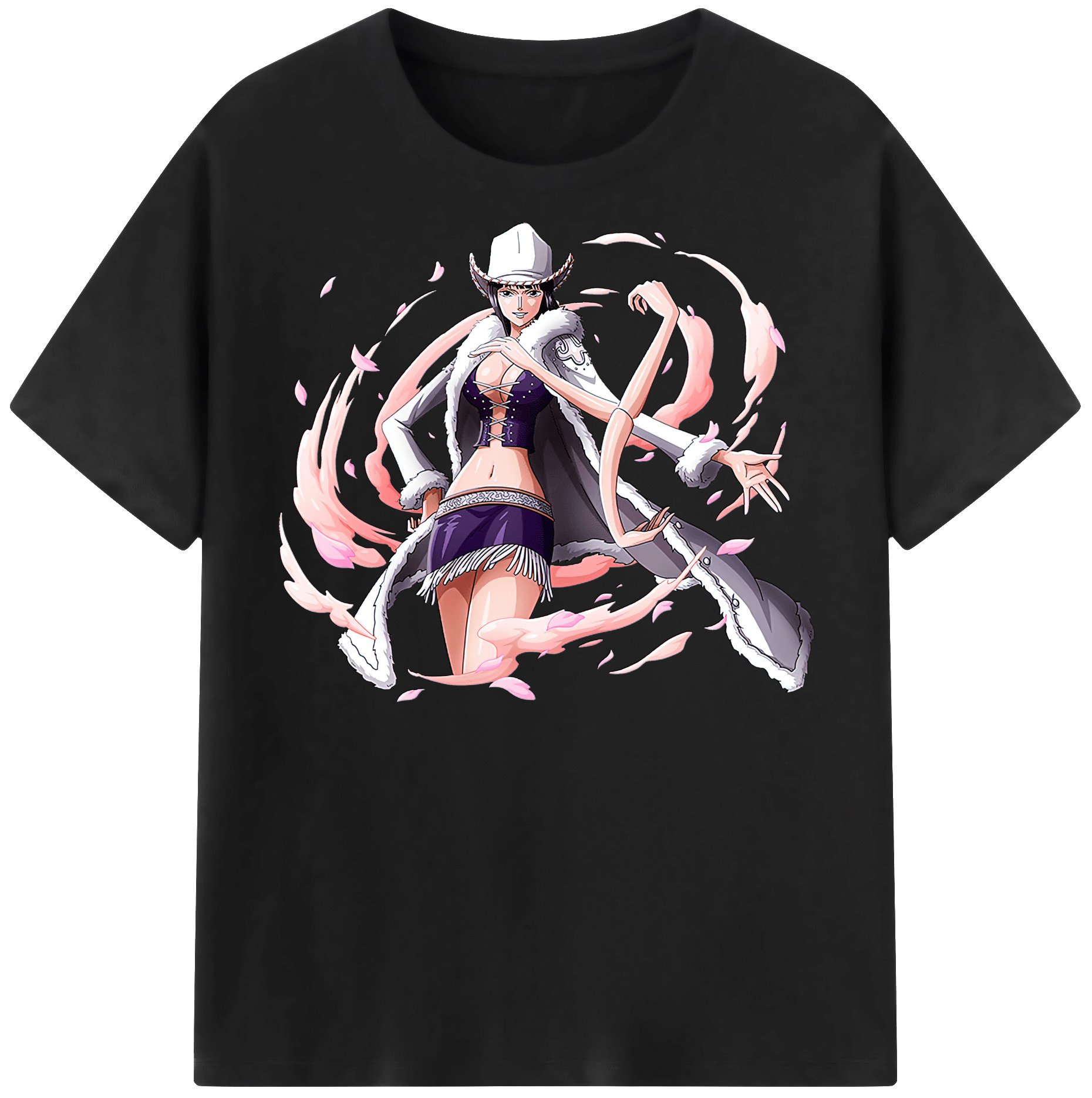 ワンピース ニコ・ロビン ONE PIECE Nico Robin レディースカジュアルプリントTシャツ（綿100％）