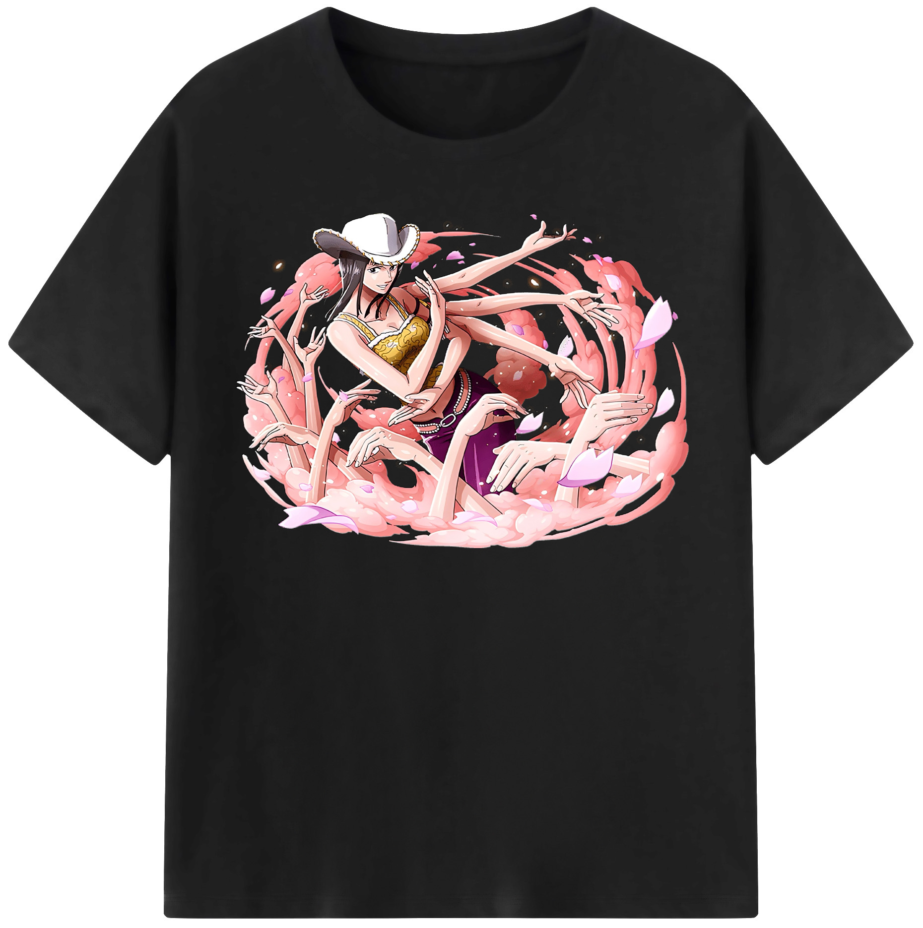 ワンピース ニコ・ロビン ONE PIECE Nico Robin レディースカジュアルプリントTシャツ（綿100％）