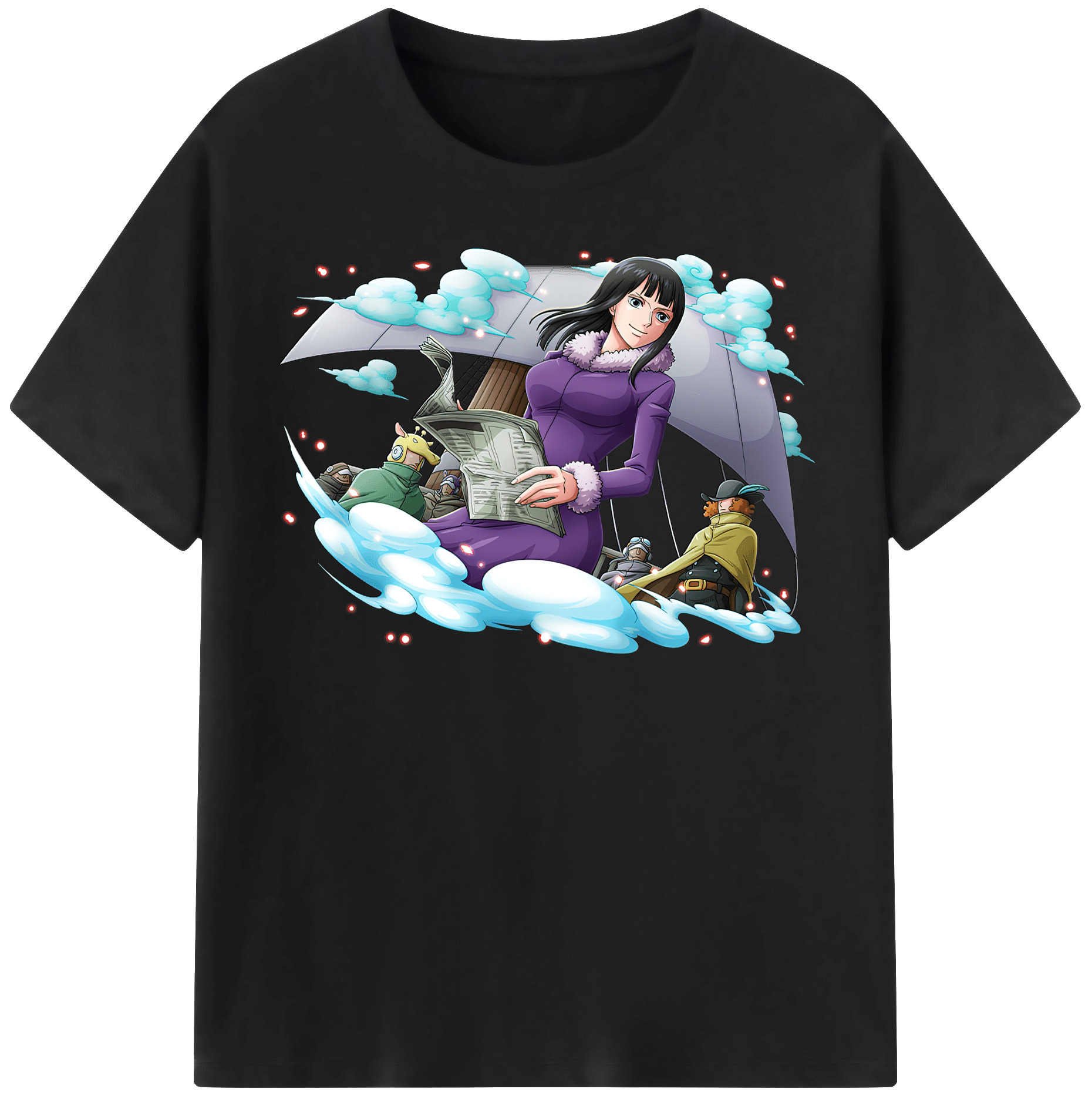 ワンピース ニコ・ロビン ONE PIECE Nico Robin レディースカジュアルプリントTシャツ（綿100％）