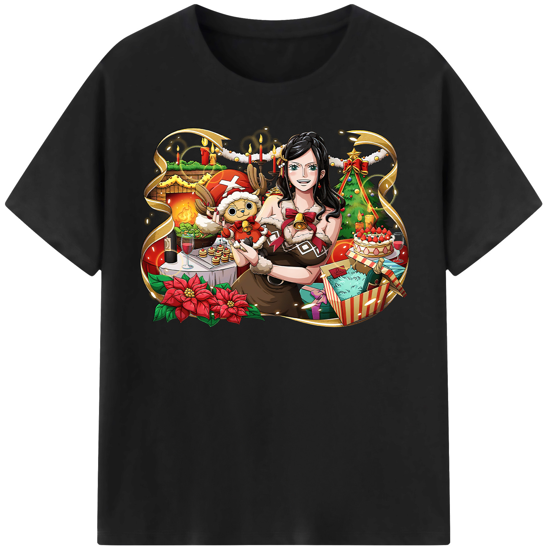ワンピース ニコ・ロビン ONE PIECE Nico Robin レディースカジュアルプリントTシャツ（綿100％）