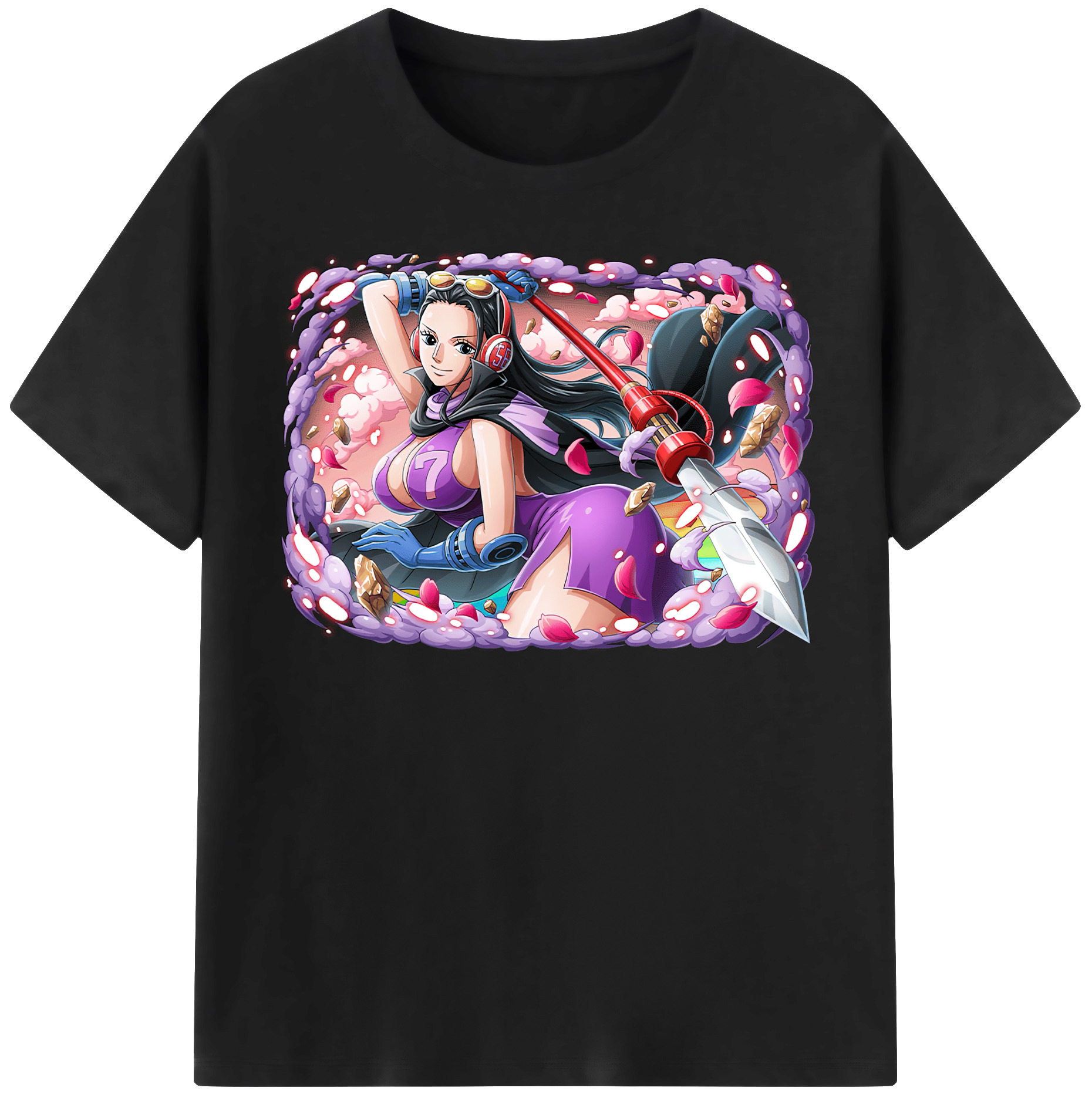 ワンピース ニコ・ロビン ONE PIECE Nico Robin レディースカジュアルプリントTシャツ（綿100％）