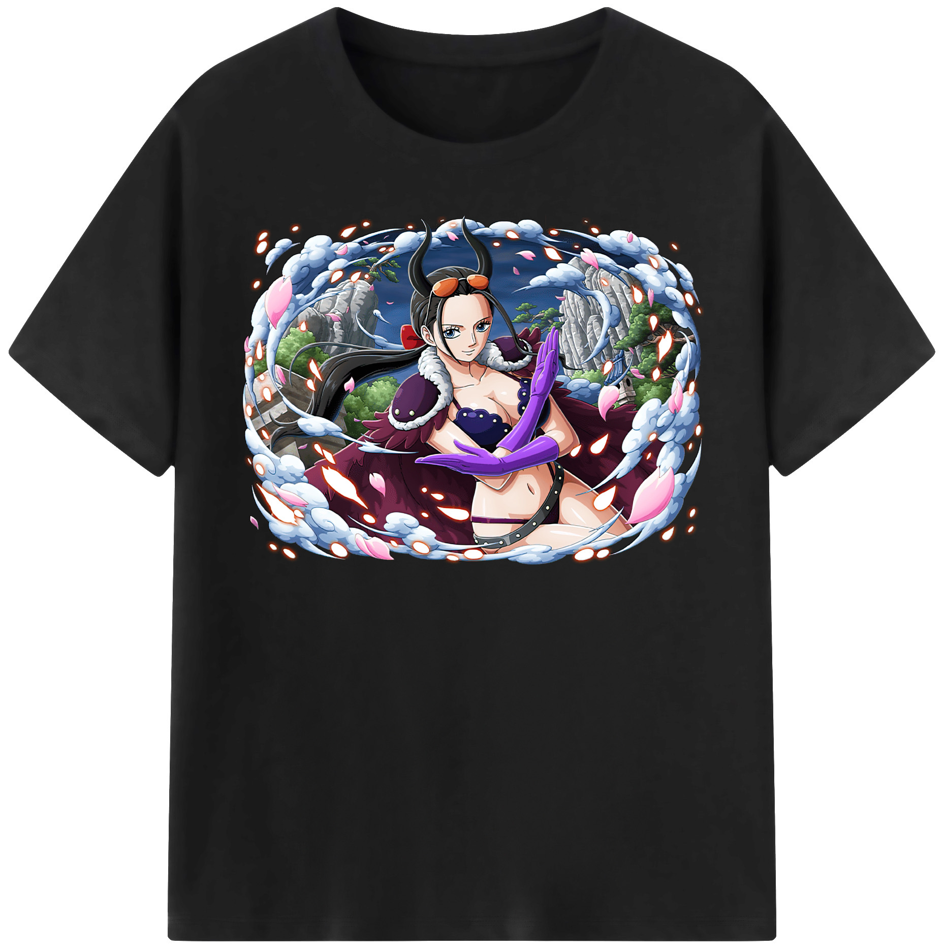 ワンピース ニコ・ロビン ONE PIECE Nico Robin レディースカジュアルプリントTシャツ（綿100％）