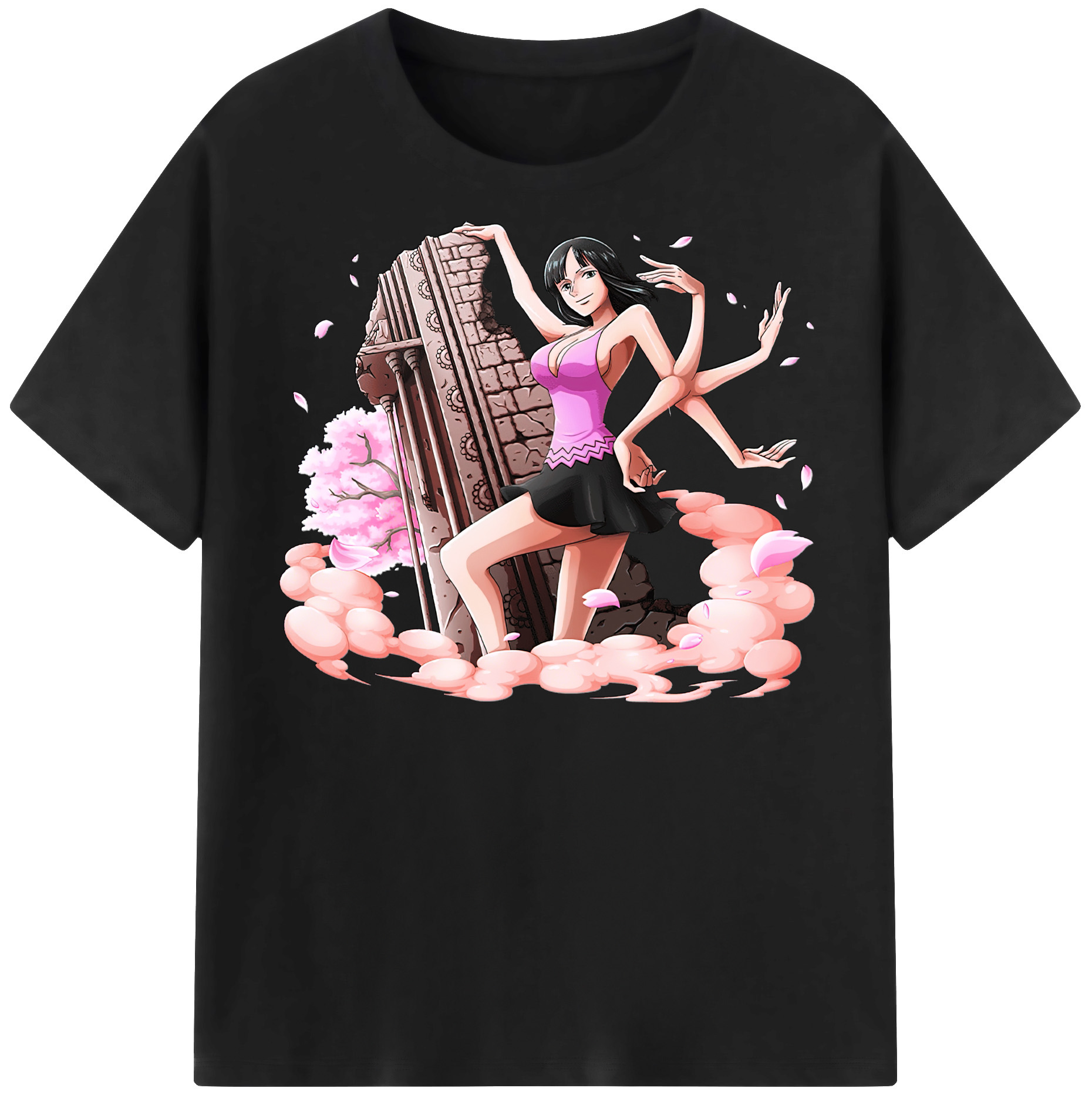 ワンピース ニコ・ロビン ONE PIECE Nico Robin レディースカジュアルプリントTシャツ（綿100％）