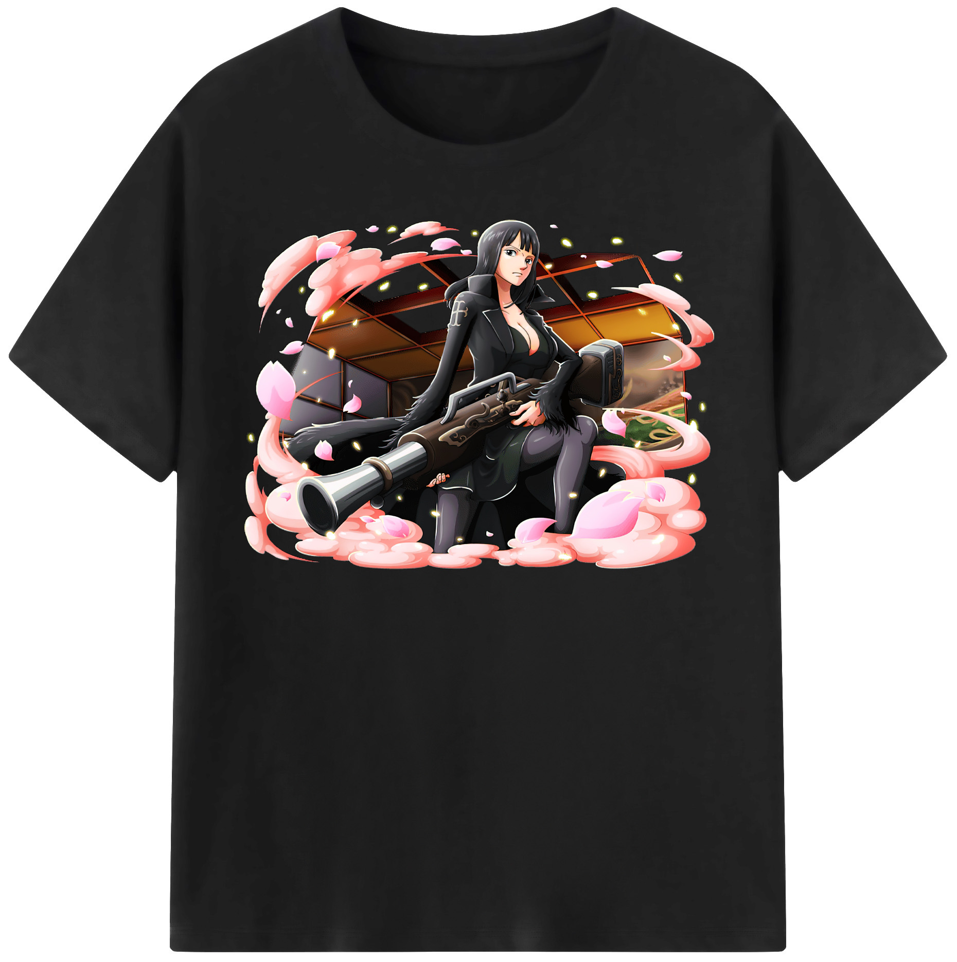 ワンピース ニコ・ロビン ONE PIECE Nico Robin レディースカジュアルプリントTシャツ（綿100％）