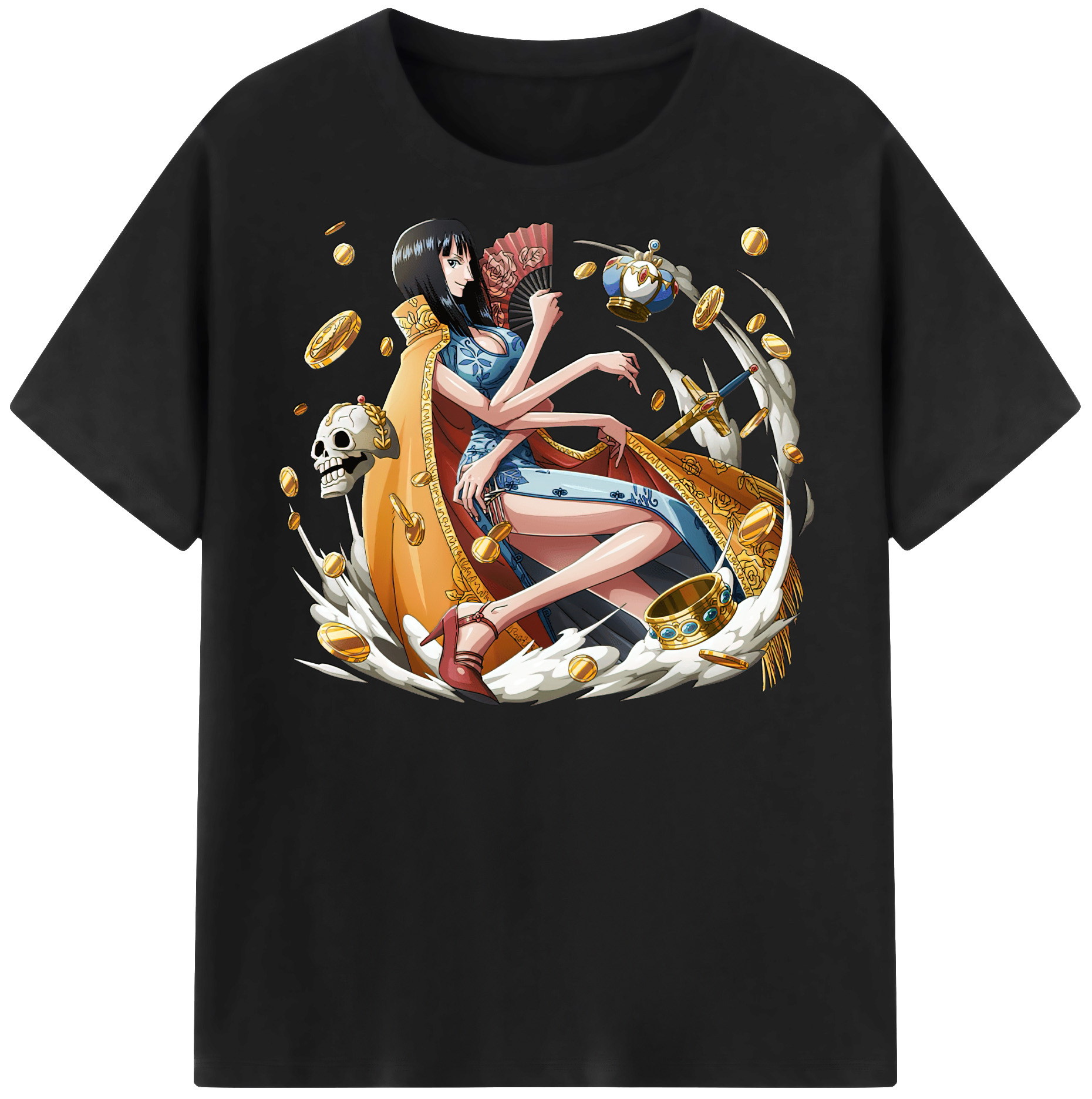 ワンピース ニコ・ロビン ONE PIECE Nico Robin レディースカジュアルプリントTシャツ（綿100％）