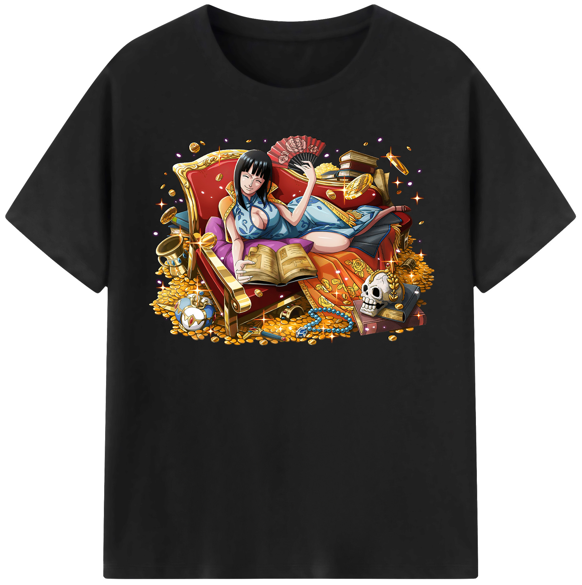 ワンピース ニコ・ロビン ONE PIECE Nico Robin レディースカジュアルプリントTシャツ（綿100％）