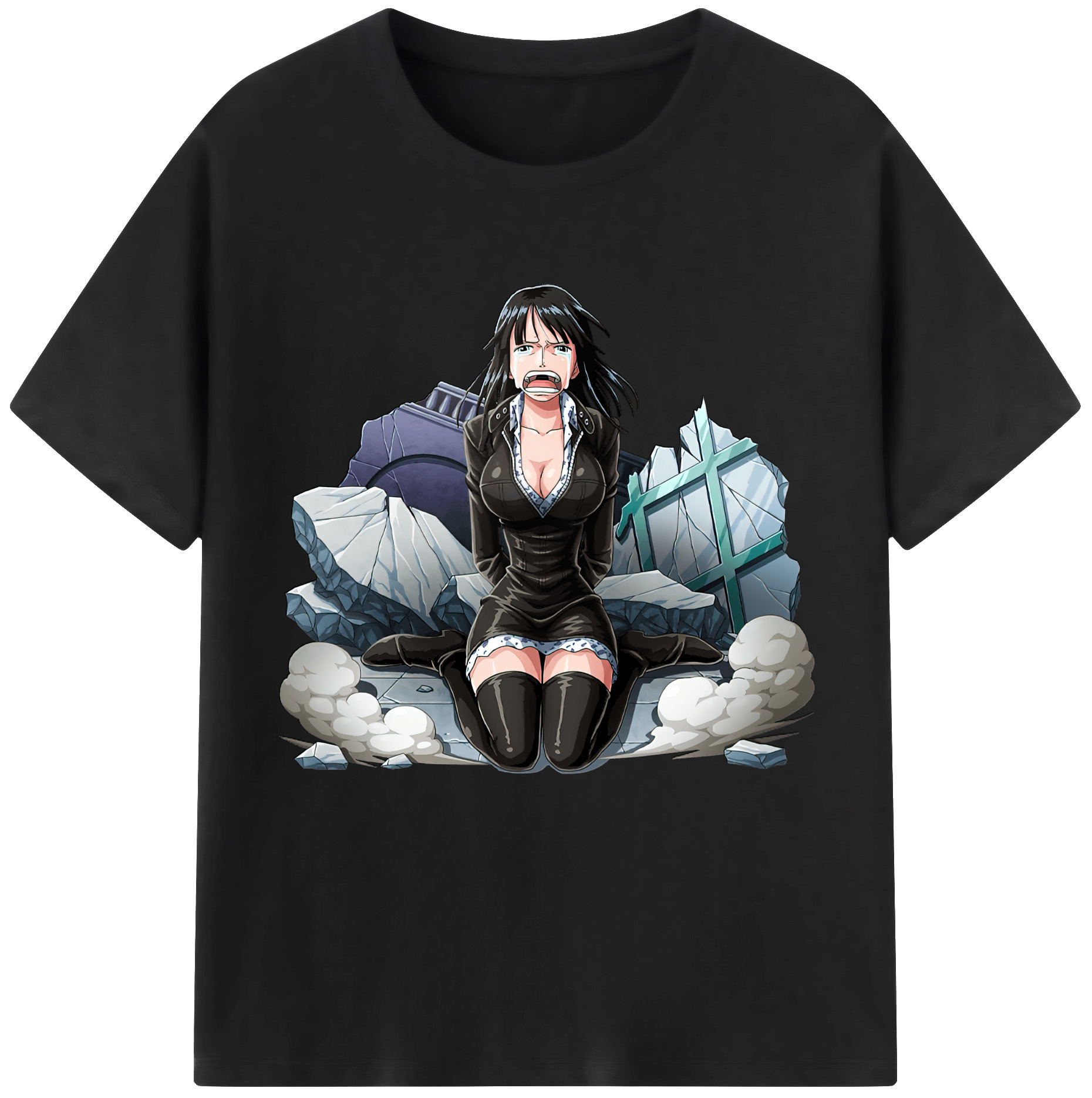 ワンピース ニコ・ロビン ONE PIECE Nico Robin レディースカジュアルプリントTシャツ（綿100％）