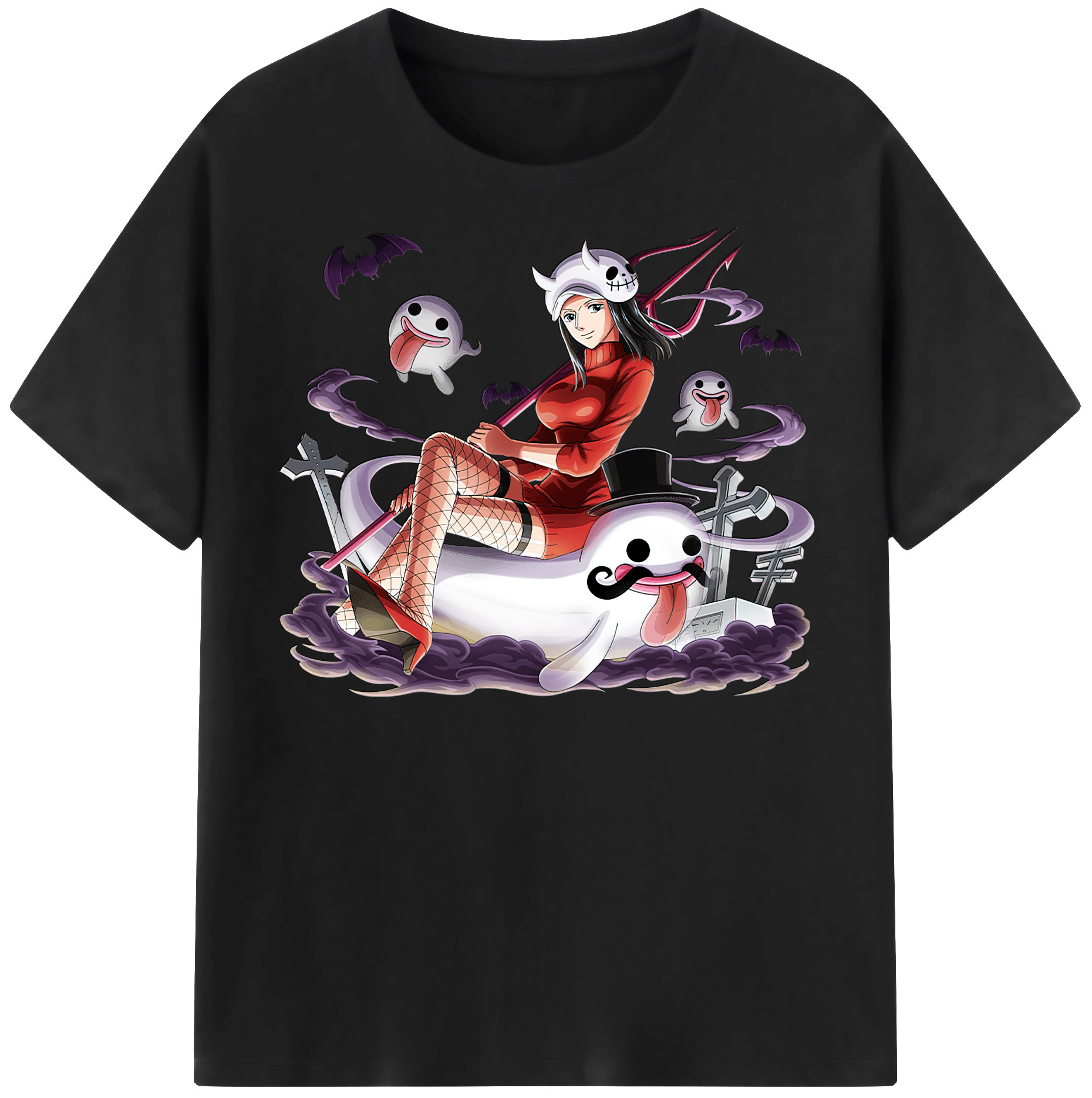 ワンピース ニコ・ロビン ONE PIECE Nico Robin レディースカジュアルプリントTシャツ（綿100％）