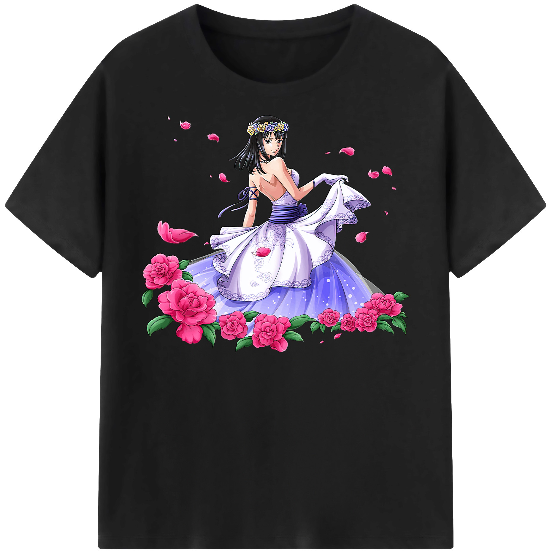 ワンピース ニコ・ロビン ONE PIECE Nico Robin レディースカジュアルプリントTシャツ（綿100％）