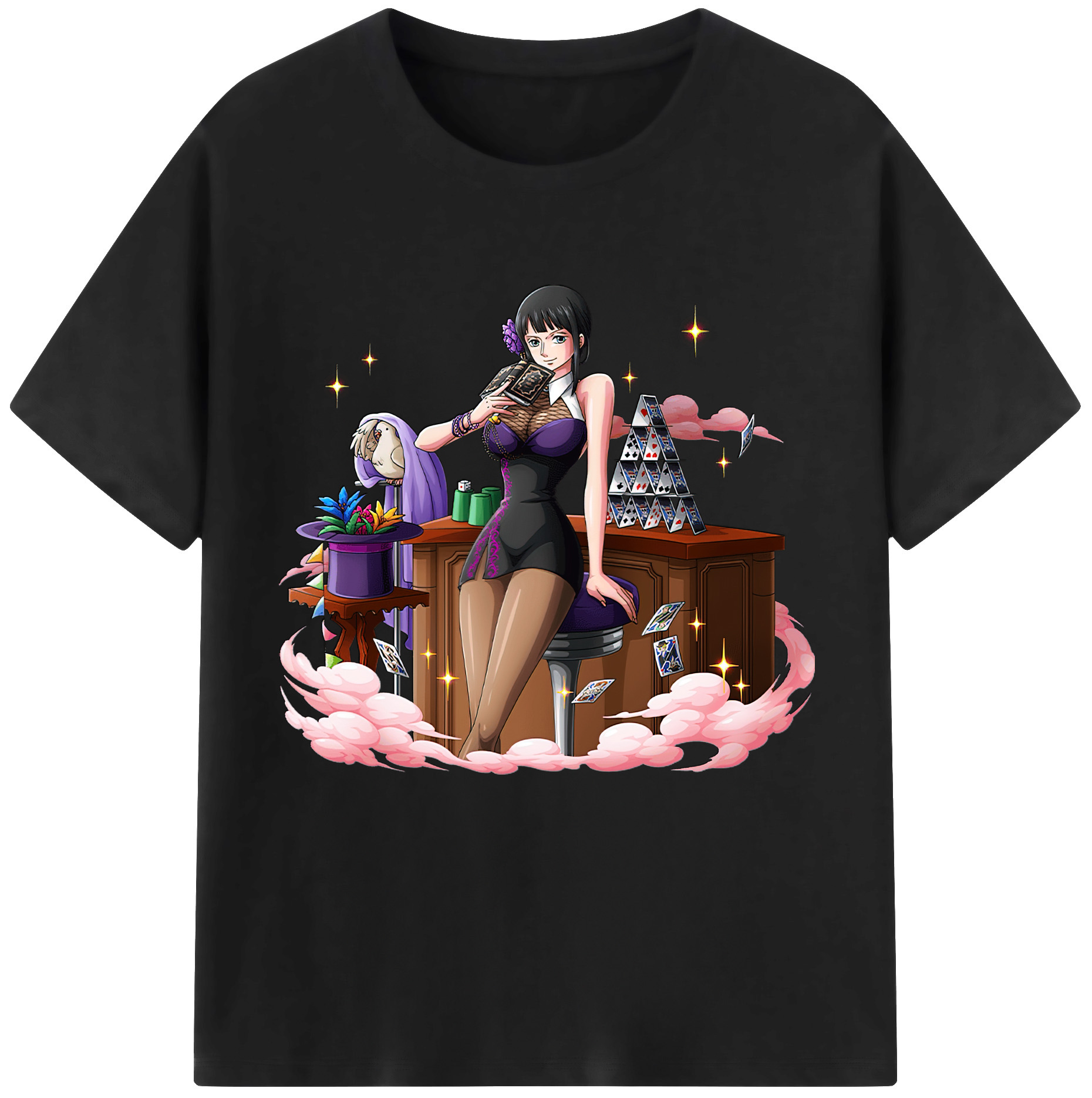 ワンピース ニコ・ロビン ONE PIECE Nico Robin レディースカジュアルプリントTシャツ（綿100％）