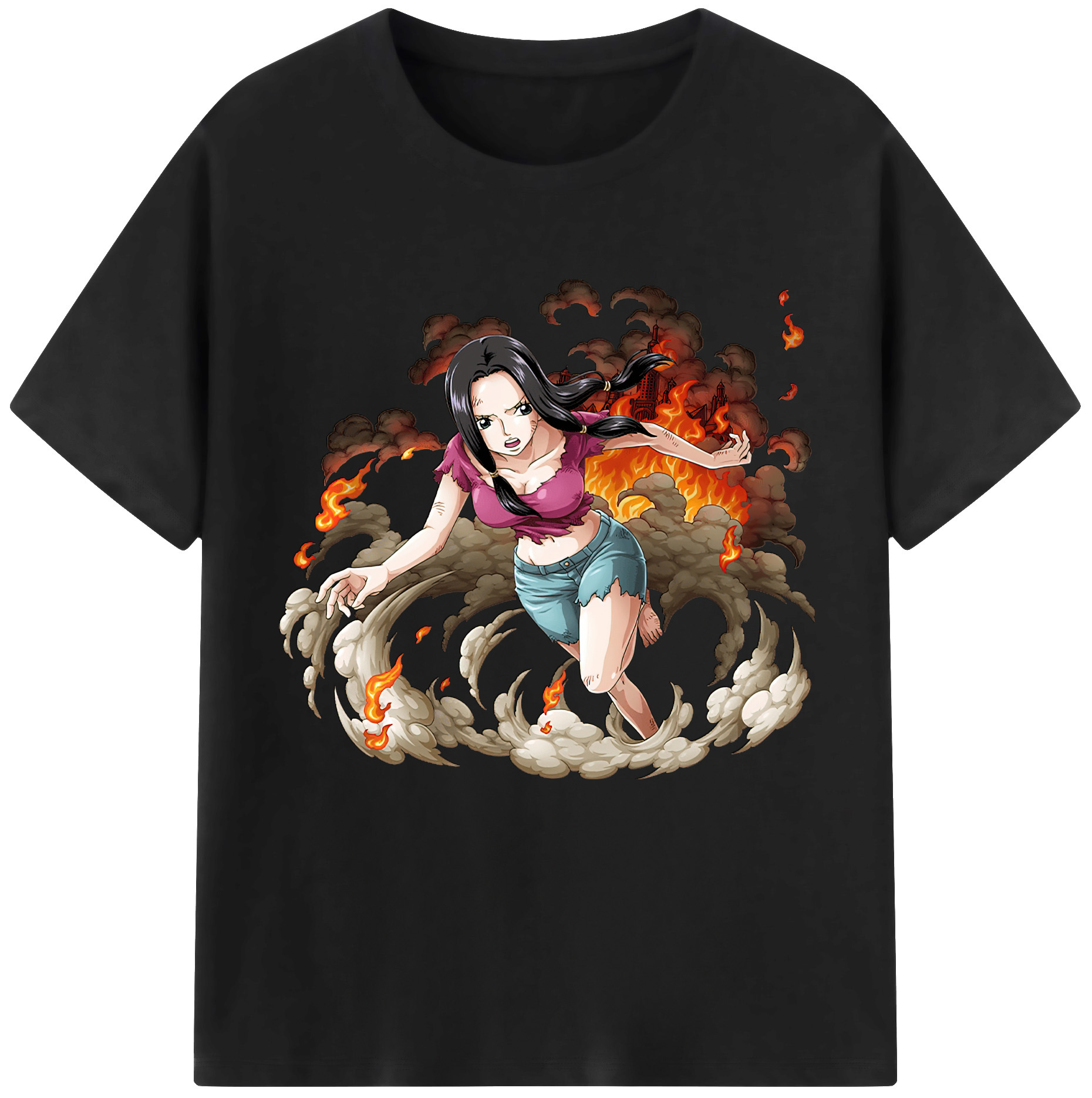 ワンピース ニコ・ロビン ONE PIECE Nico Robin レディースカジュアルプリントTシャツ（綿100％）