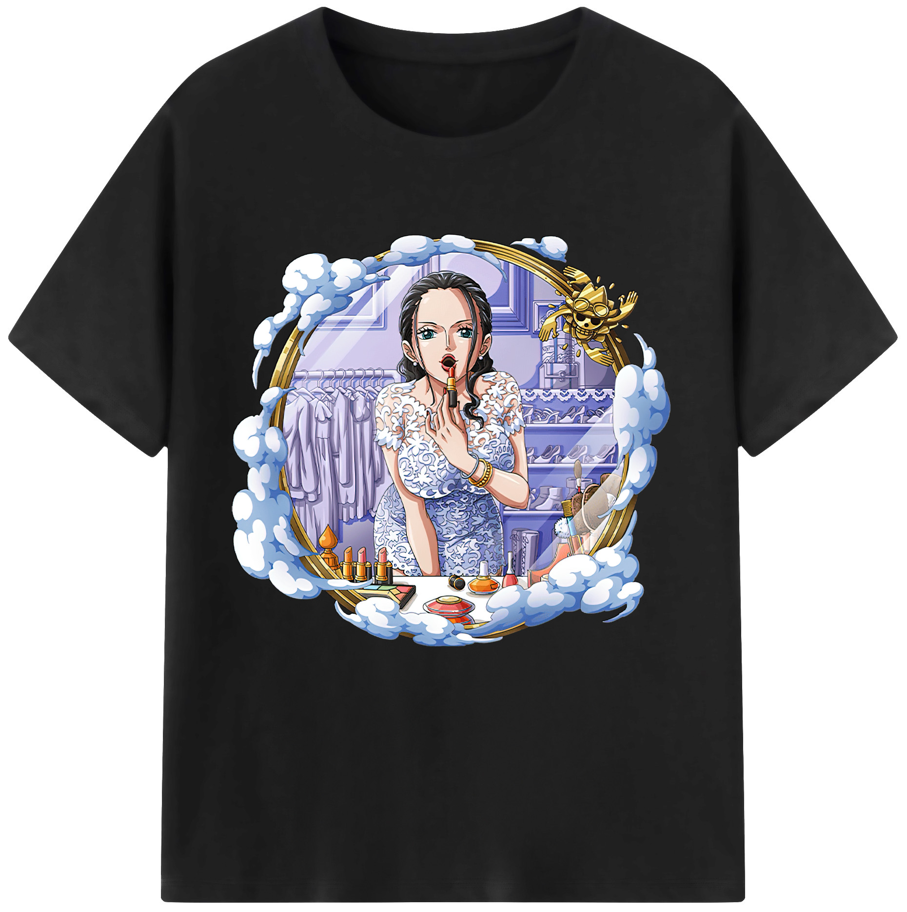 ワンピース ニコ・ロビン ONE PIECE Nico Robin レディースカジュアルプリントTシャツ（綿100％）