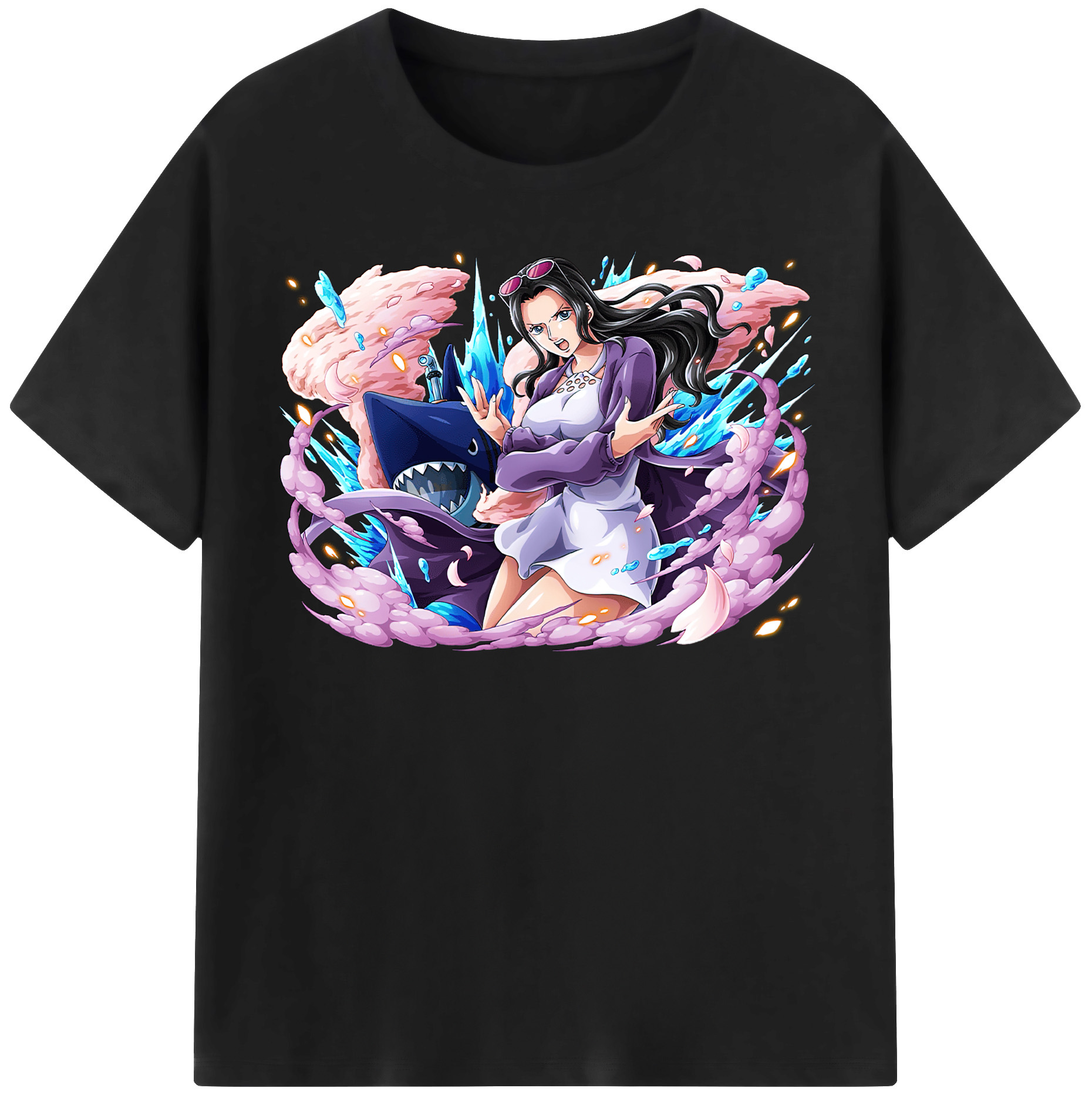 ワンピース ニコ・ロビン ONE PIECE Nico Robin レディースカジュアルプリントTシャツ（綿100％）