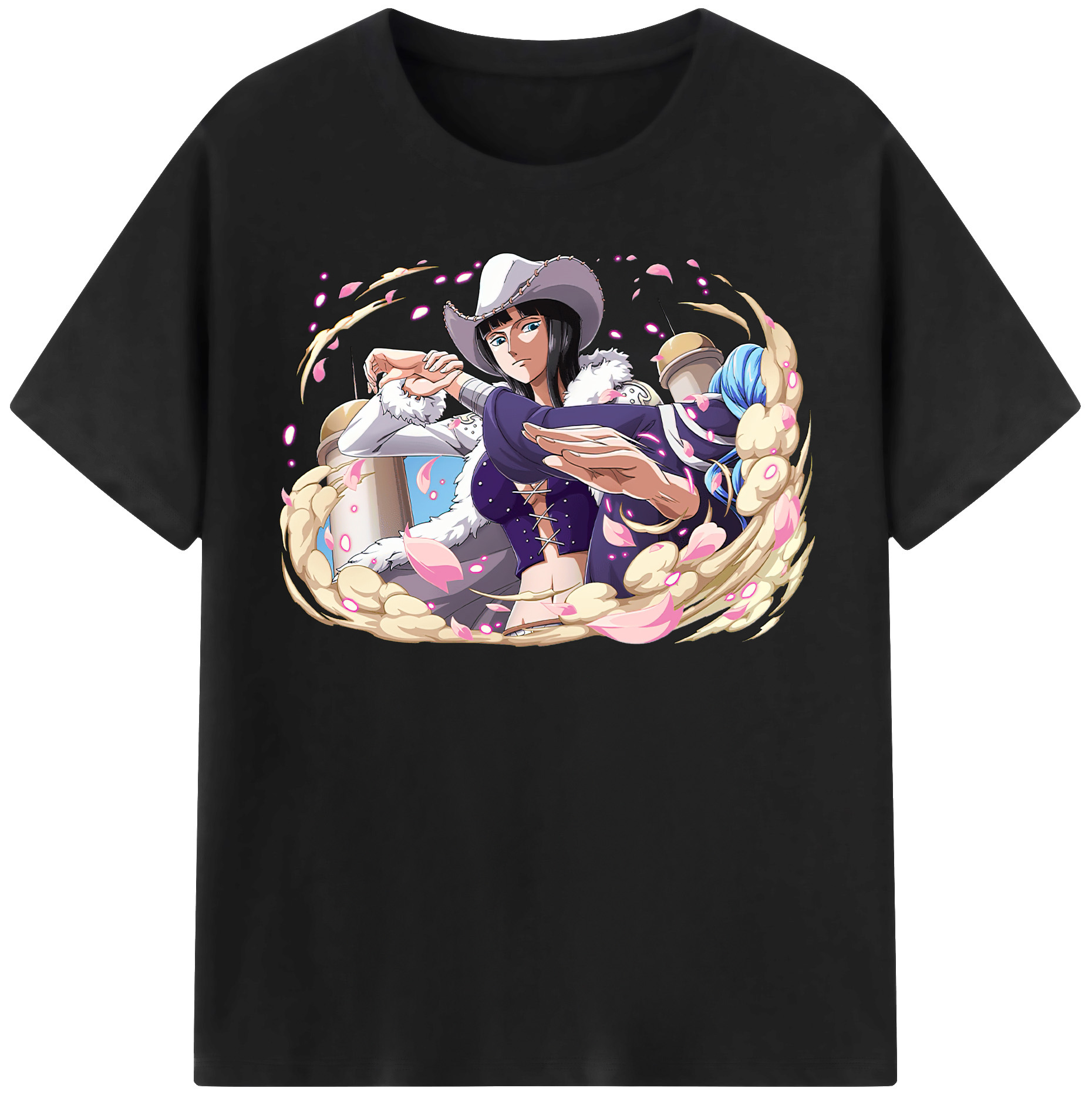 ワンピース ニコ・ロビン ONE PIECE Nico Robin レディースカジュアルプリントTシャツ（綿100％）