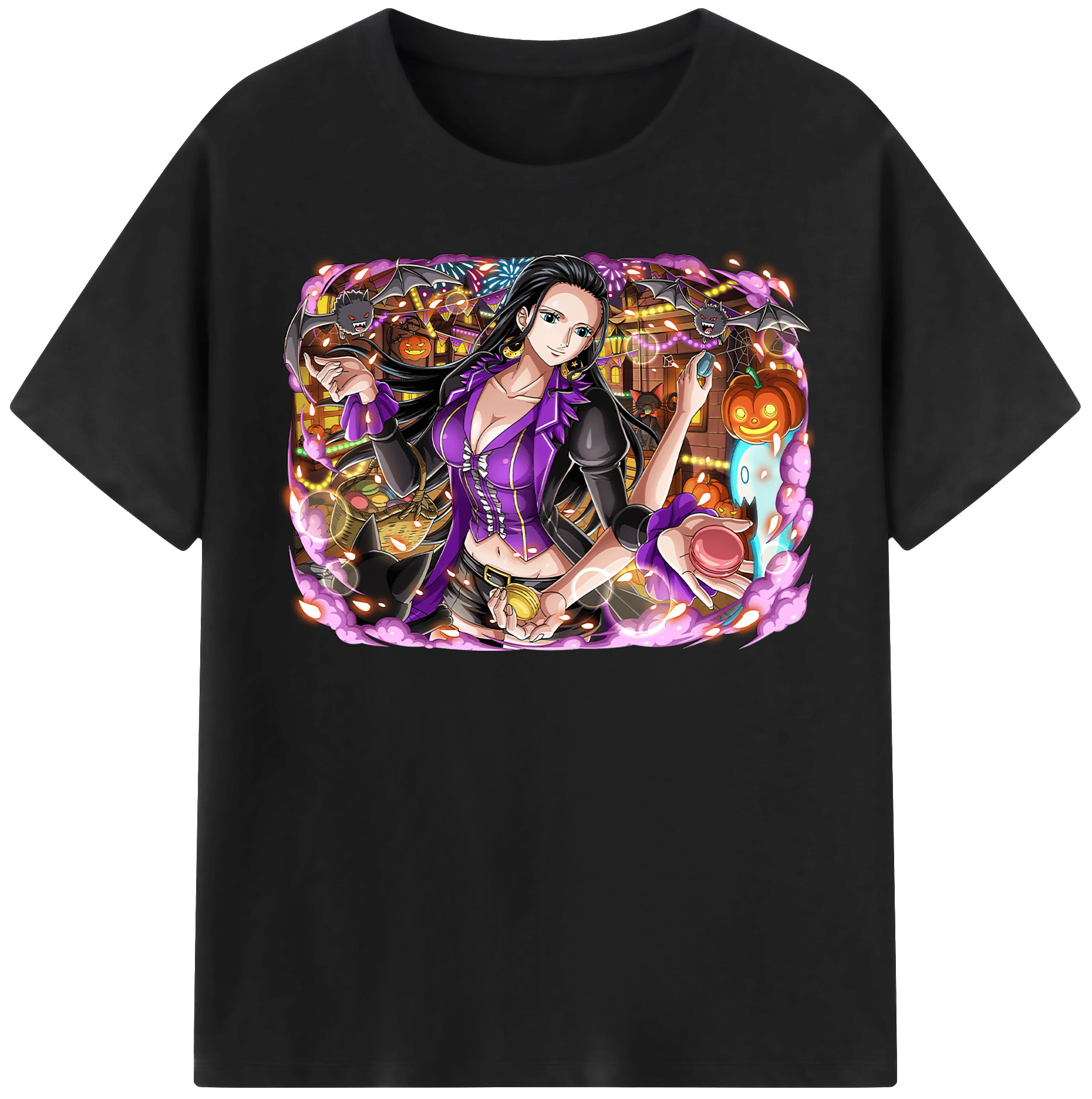 ワンピース ニコ・ロビン ONE PIECE Nico Robin レディースカジュアルプリントTシャツ（綿100％）