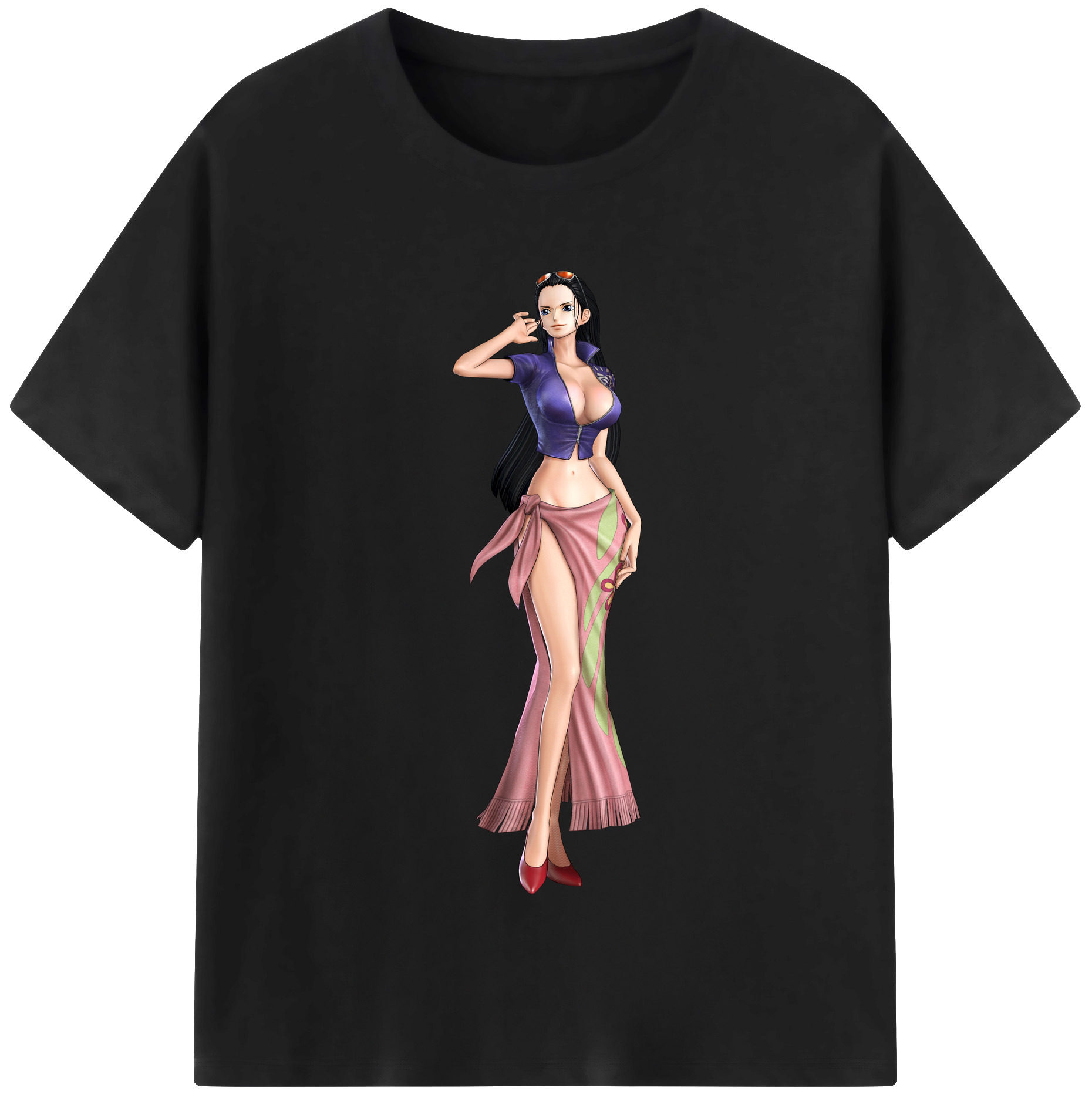 ワンピース ニコ・ロビン ONE PIECE Nico Robin レディースカジュアルプリントTシャツ（綿100％）